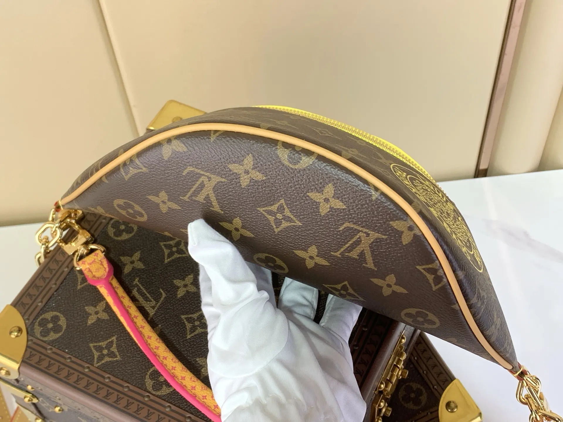 Louis Vuitton Yellow Monogram Belt Bag Casual Canvas