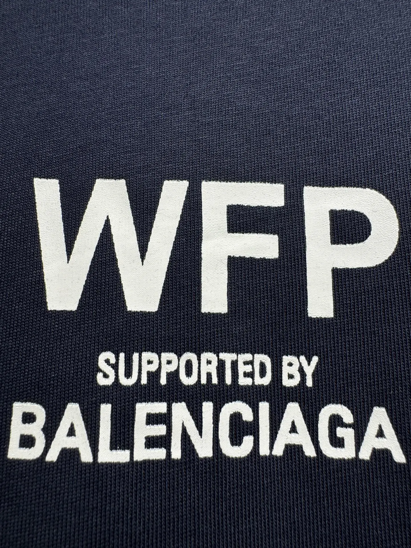 Balenciaga 藏青 Logo 印花 短袖T恤