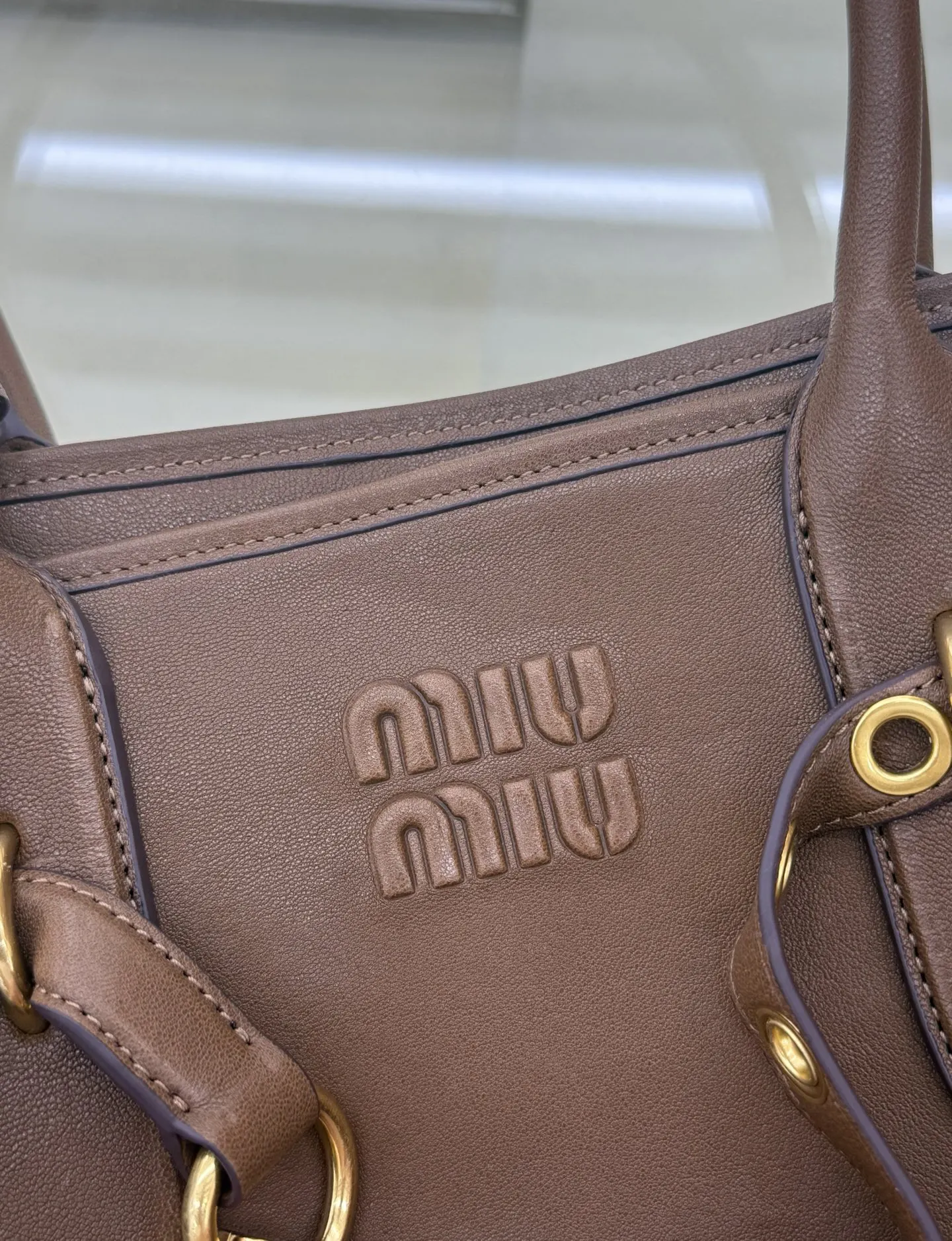 Brown Gold Tote Bag