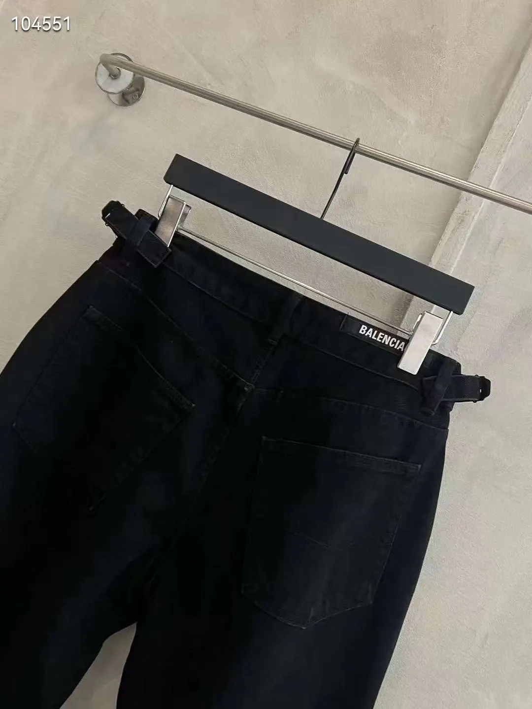 Balenciaga 24SS 黑色 牛仔 褲子
