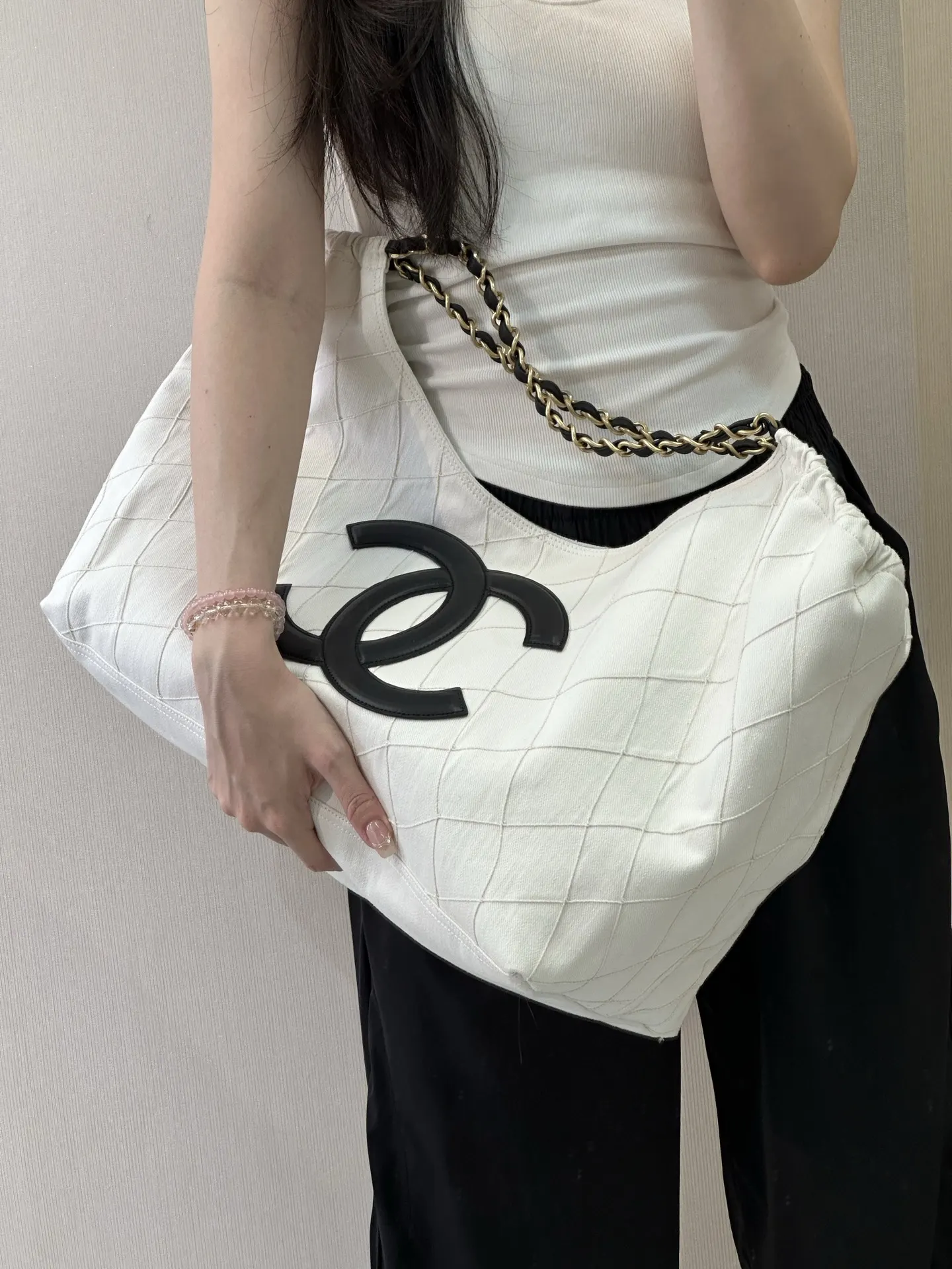 Chanel Black White Tote Bag