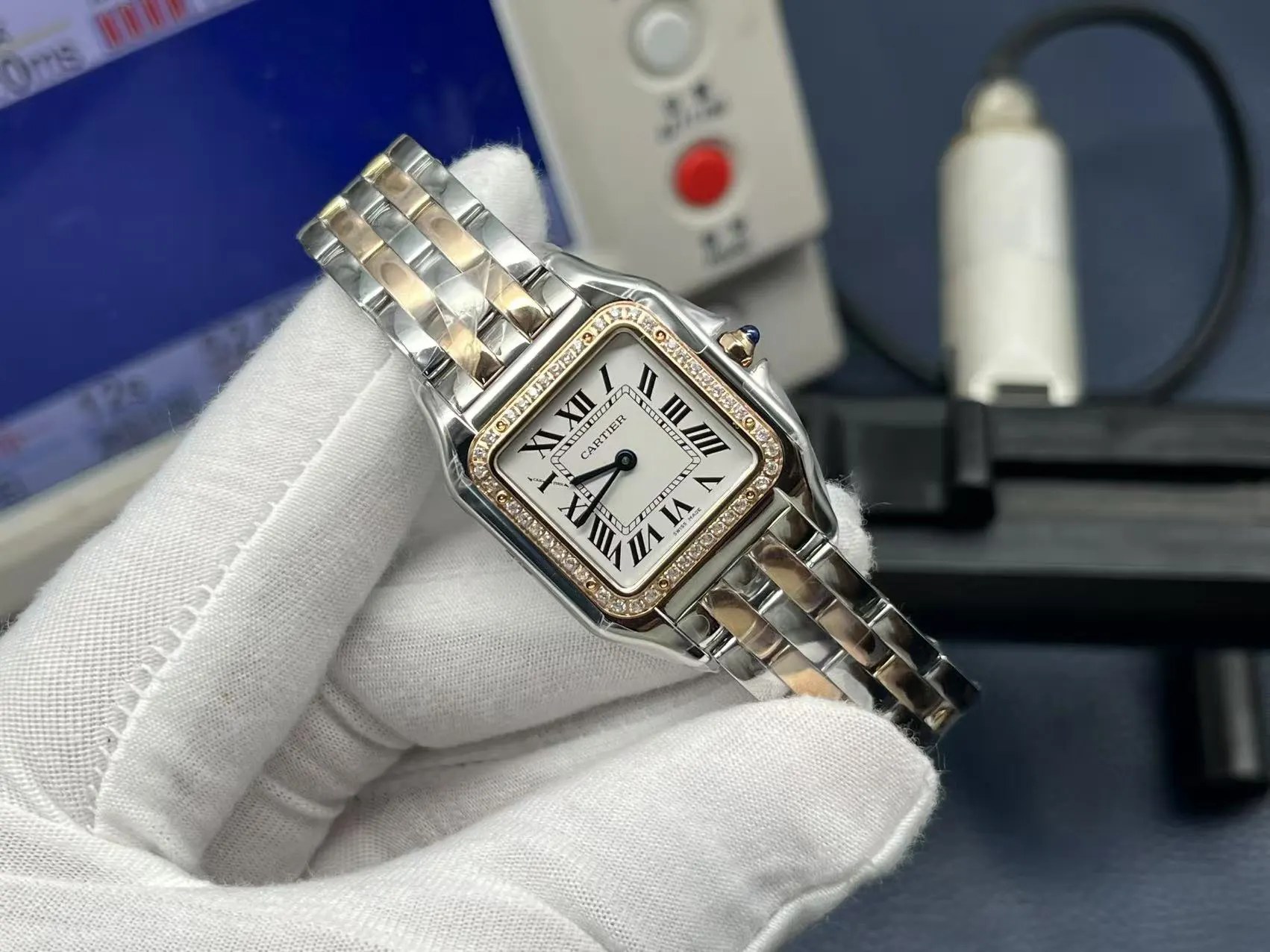 Cartier 藍色 手錶 經典腕表款