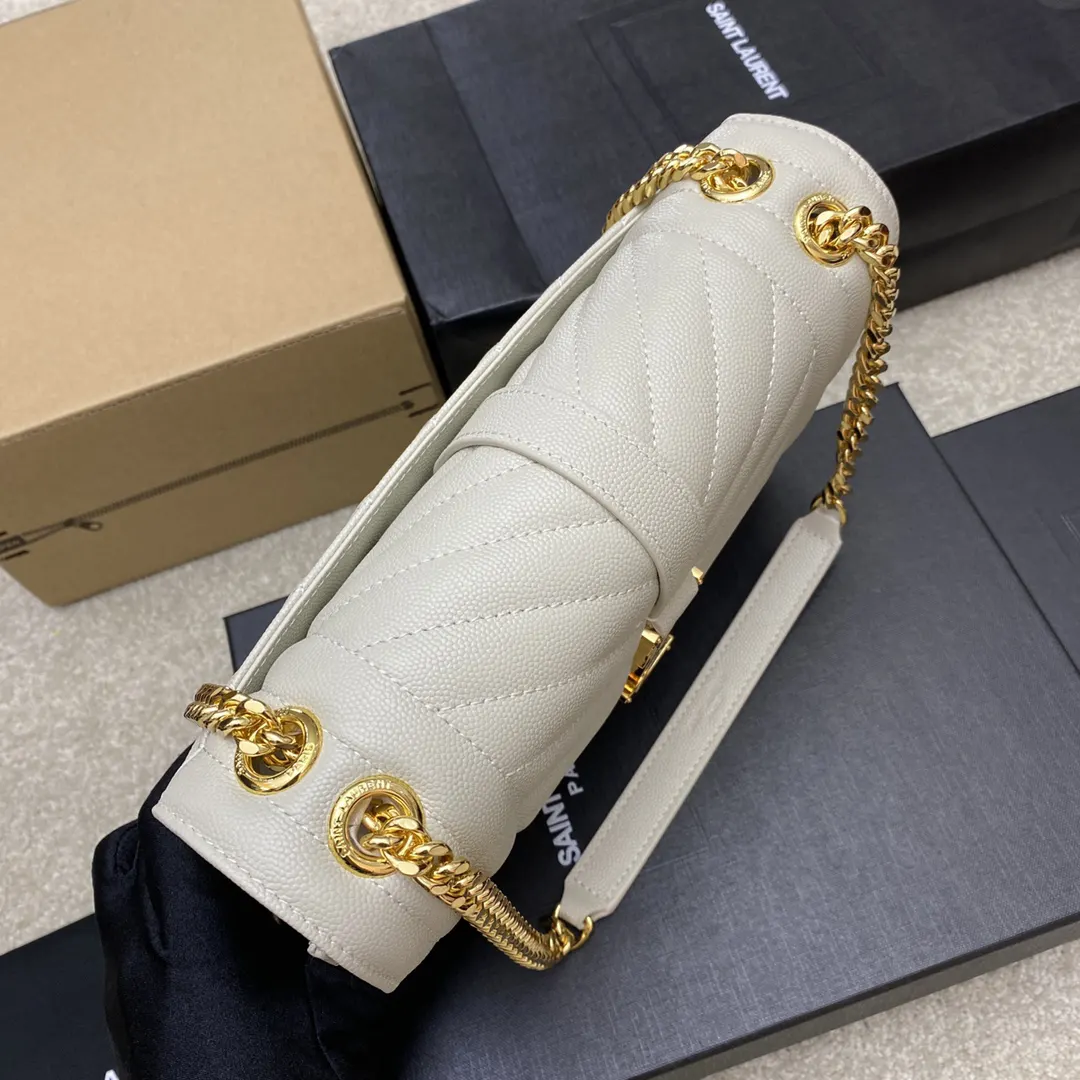 White Chain Bag Leather