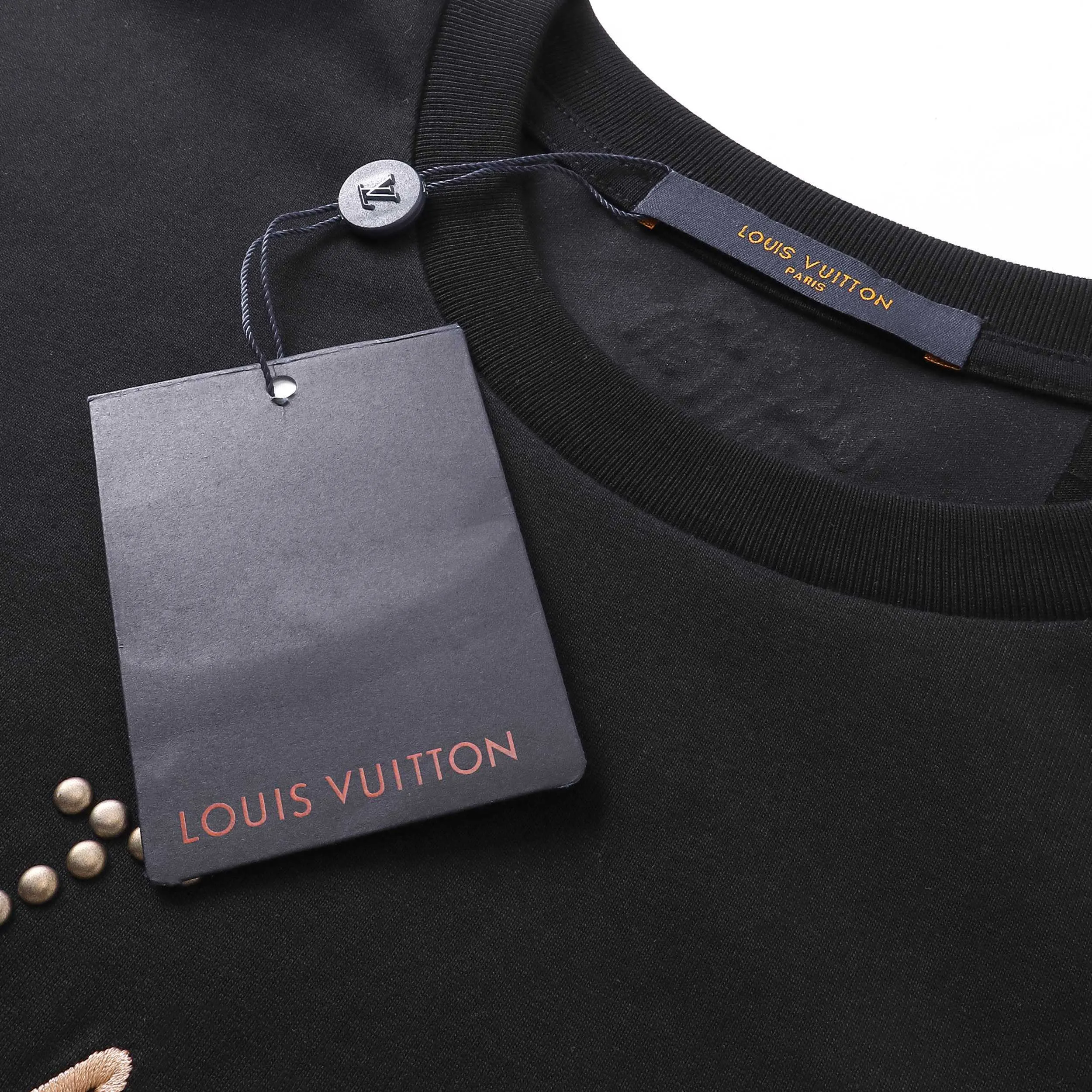 Louis Vuitton 黑色 Logo 字母 短袖T恤