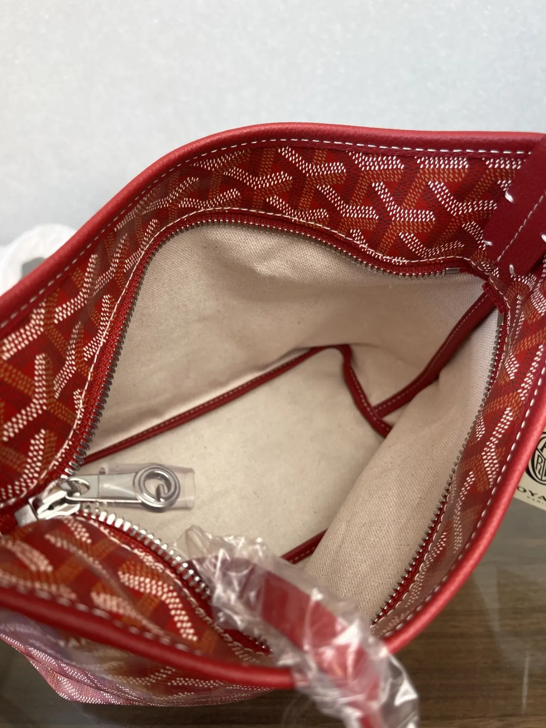 Goyard Red Hobo Shoulder Bag Vintage