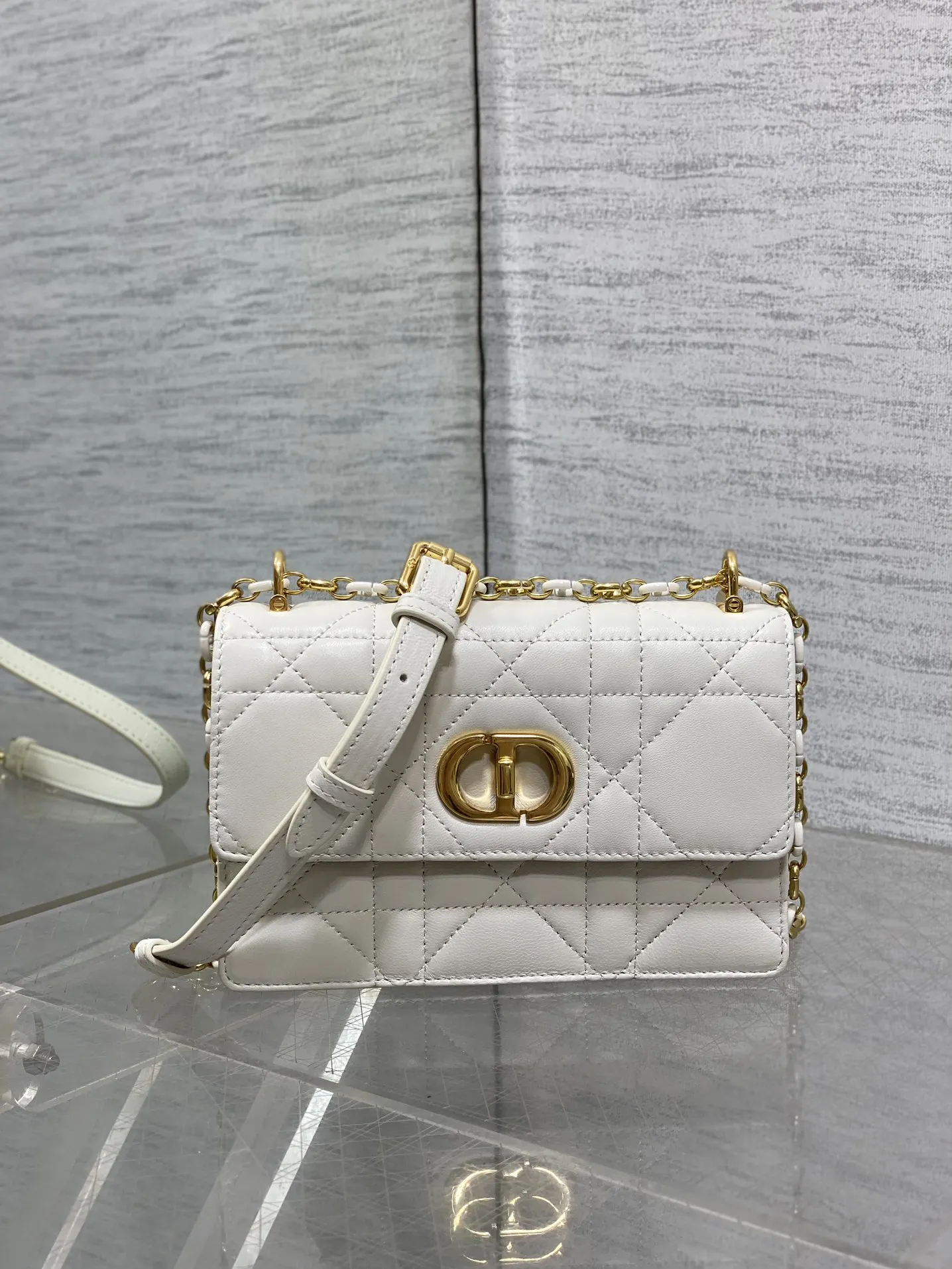 Dior Cannage藤格纹 链条包 手提斜挎