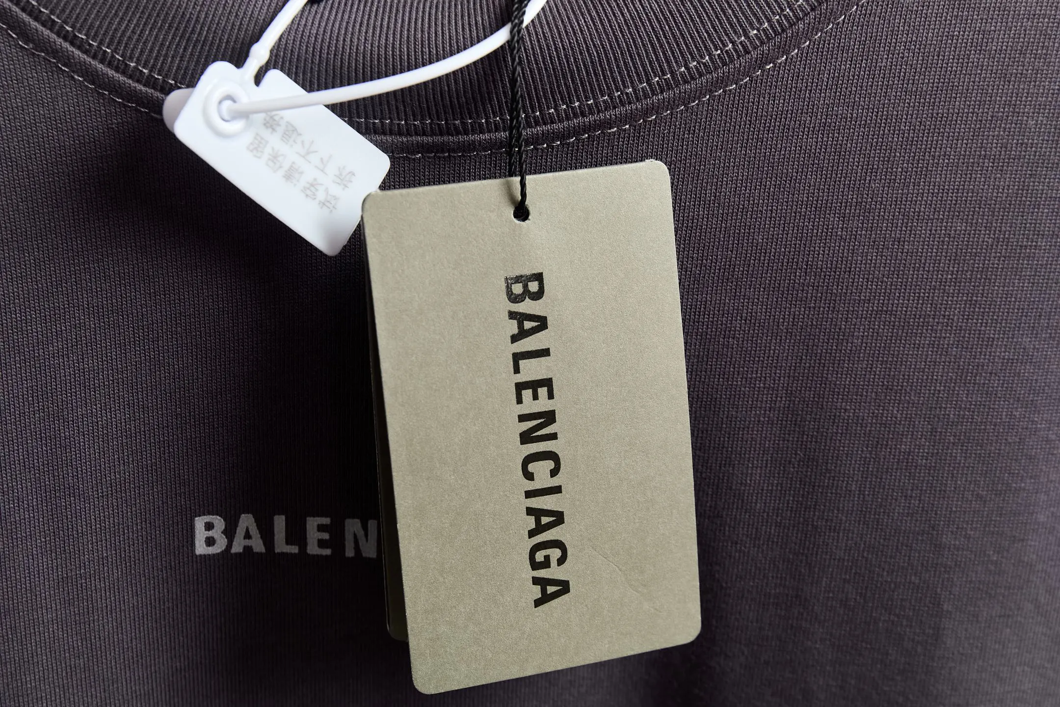 Balenciaga 灰色 印花 水洗 短袖T恤