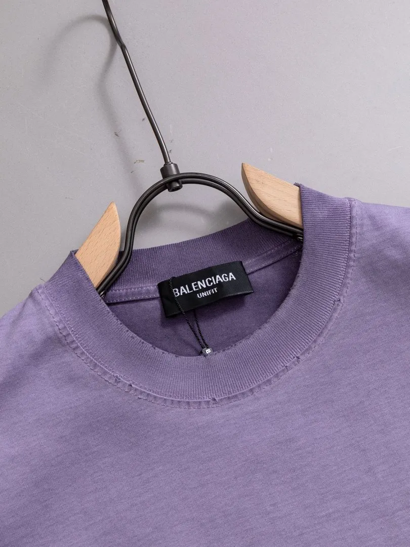 Balenciaga Gray Logo Short Sleeve T-Shirt Street