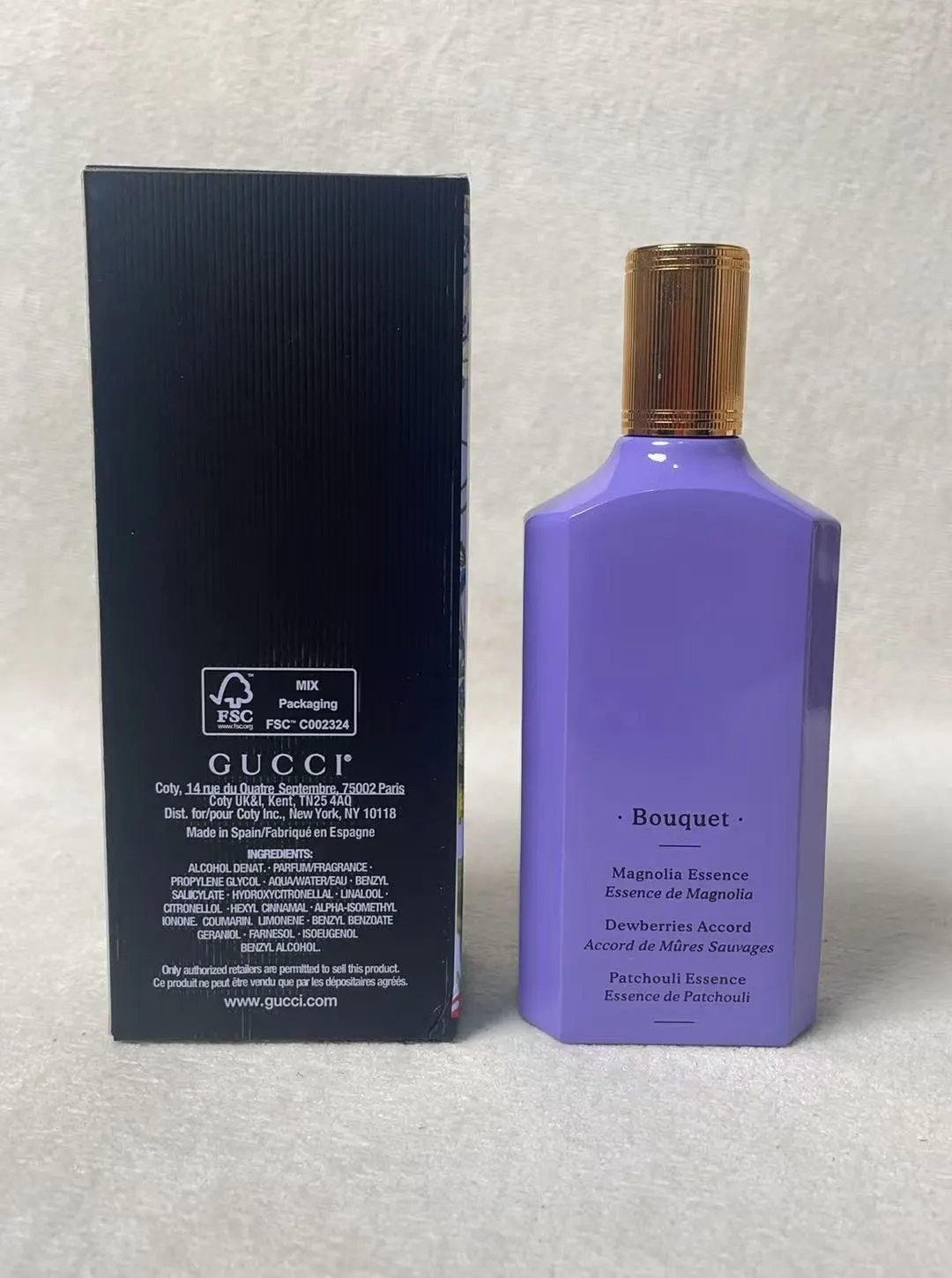 Gucci Flora Women'S Fragrance Gift Set With Purple Floral Bottle