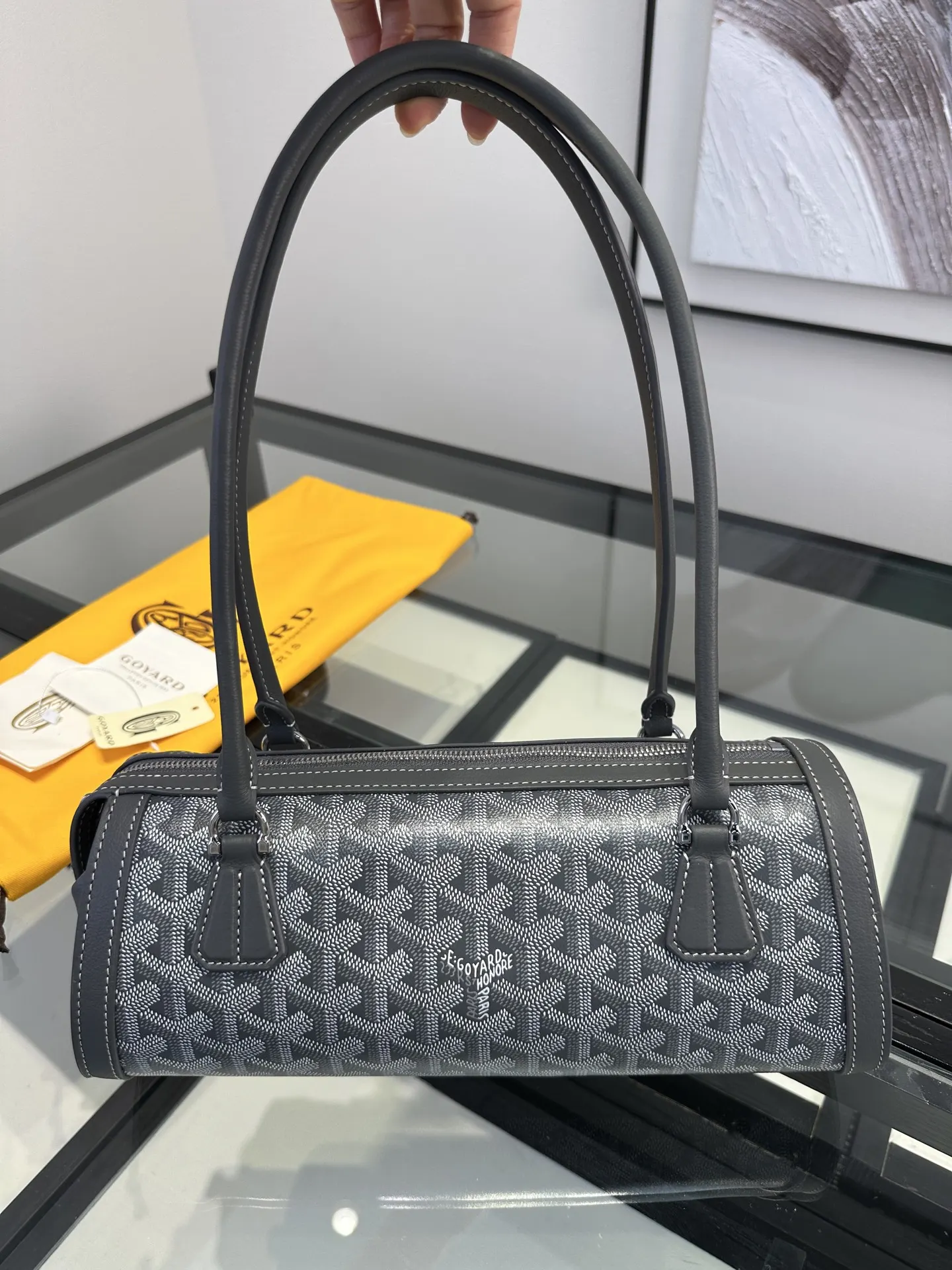 Goyard 灰色 手提随性 腋下时髦 轻松适 通勤约会各种场合 腋下包 复古腋下背款