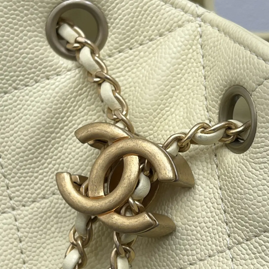 Chanel 黃色牛皮Hobo腋下包 金链