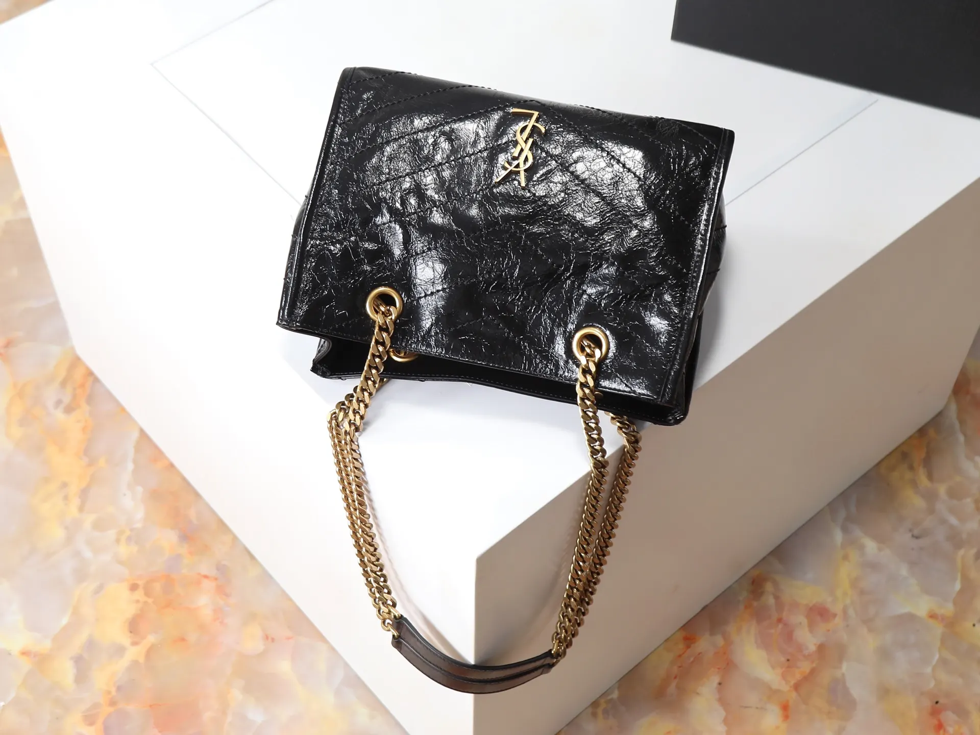 YSL 牛皮 链条包 精致链条款