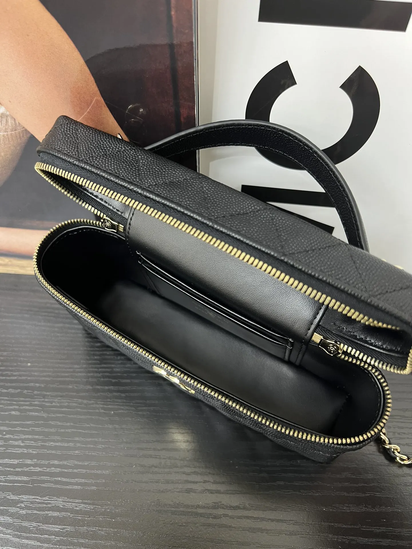 Chanel Calfskin Bag Chain Shoulder and Crossbody Wear Image 8 Chanel Calfskin Bag Chain Shoulder and Crossbody Wear Image 8