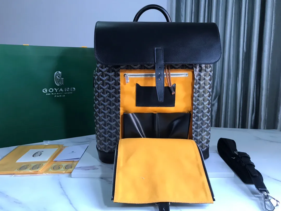 Goyard Black Brown Backpack