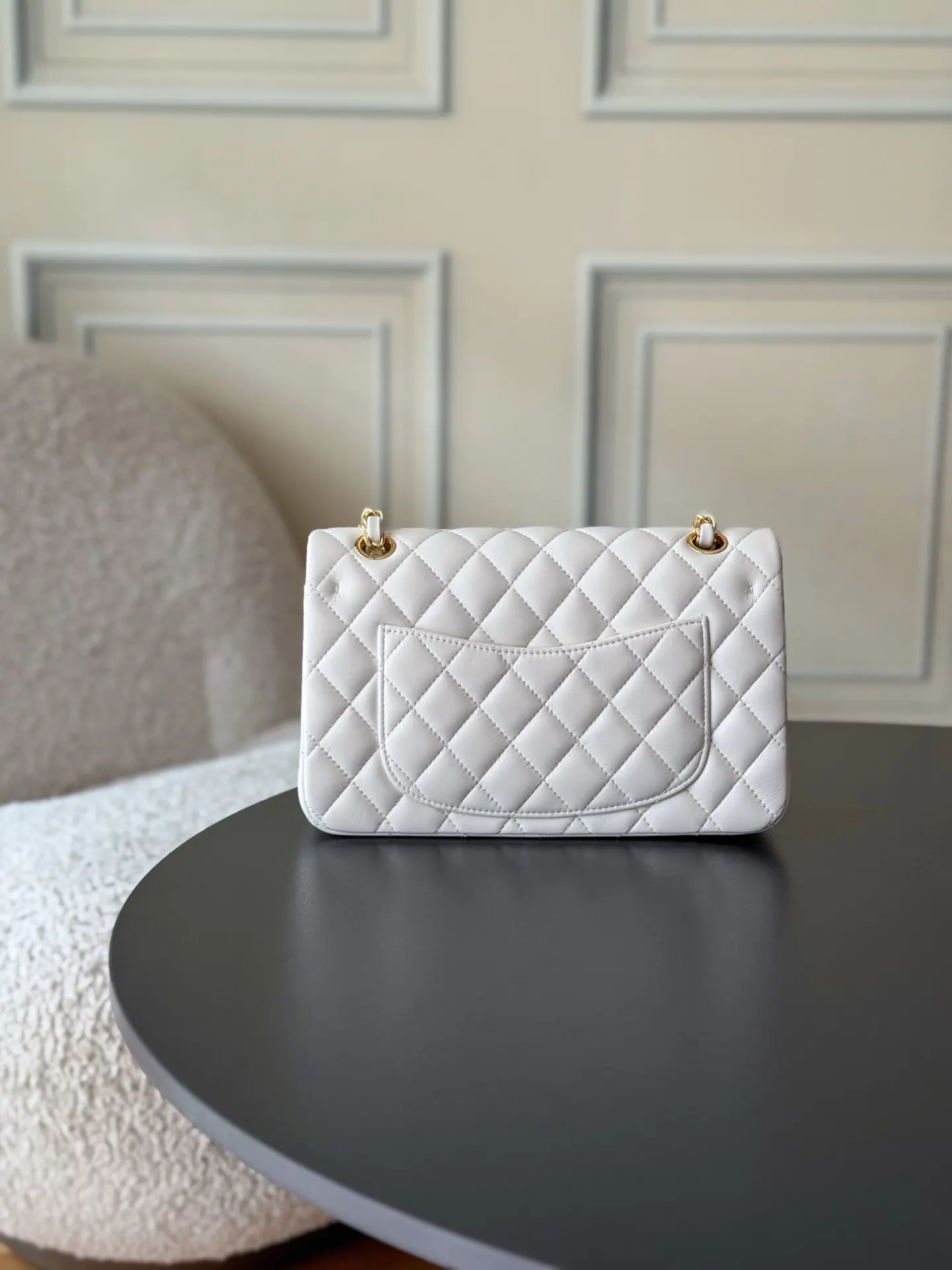 Chanel Mini White Leather Quilted Chain Bag Image 3 Chanel Mini White Leather Quilted Chain Bag Image 3