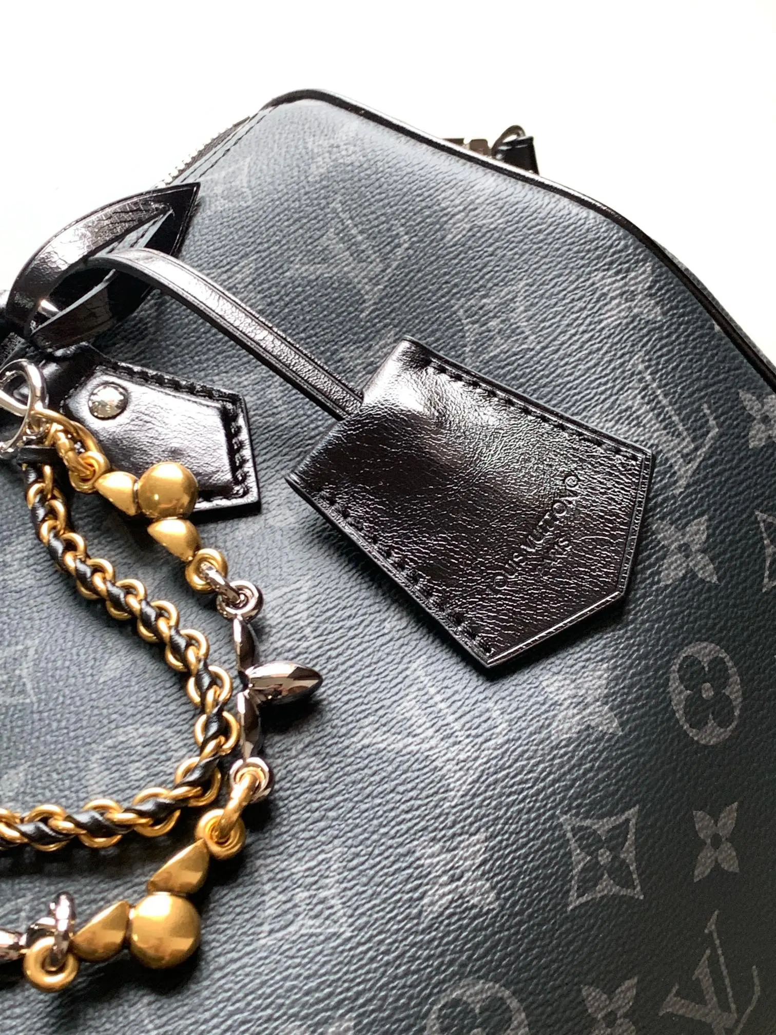 Monogram Chain Bag Leather