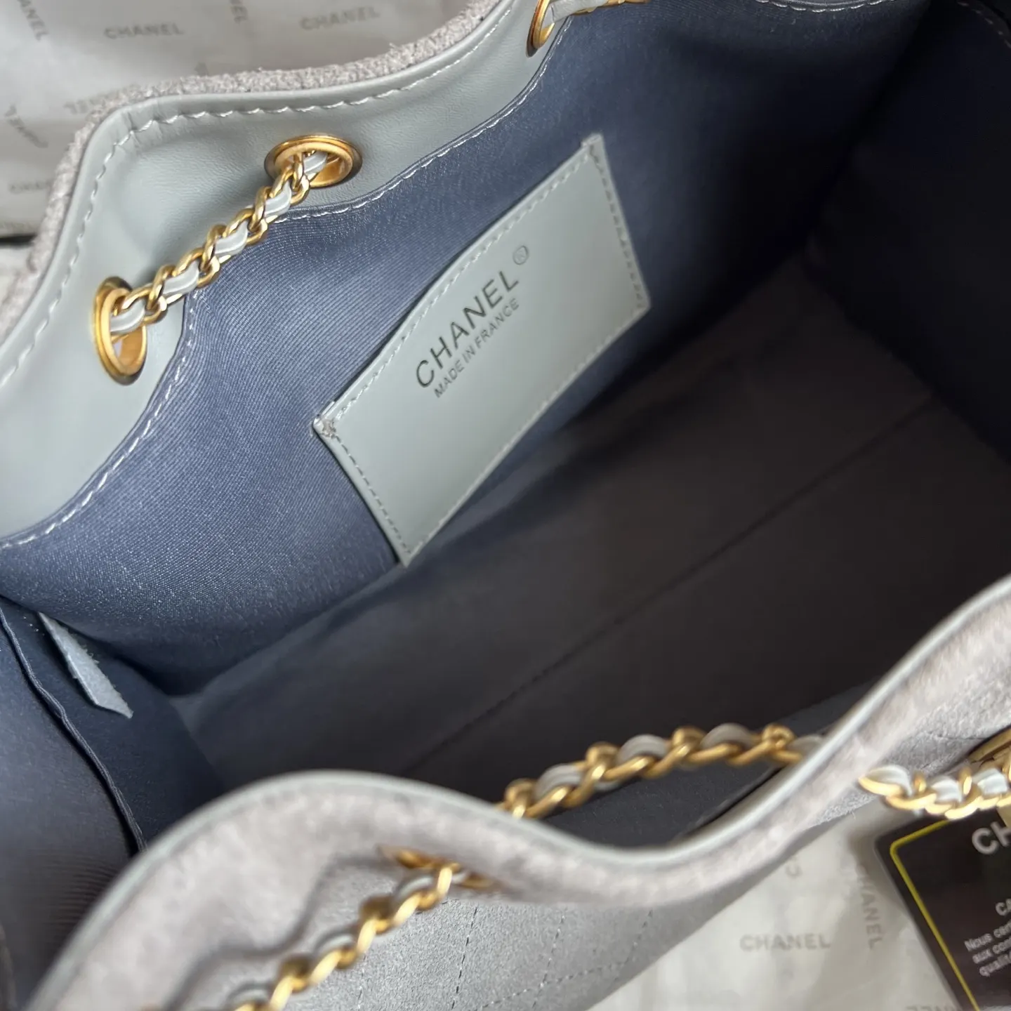 CHANEL 牛皮 升级 中号 磨砂牛皮水桶包鏈條腋下單肩包 腋下包 復古腋下背款(數字9) CHANEL 牛皮 升级 中号 磨砂牛皮水桶包鏈條腋下單肩包 腋下包 復古腋下背款(數字9)