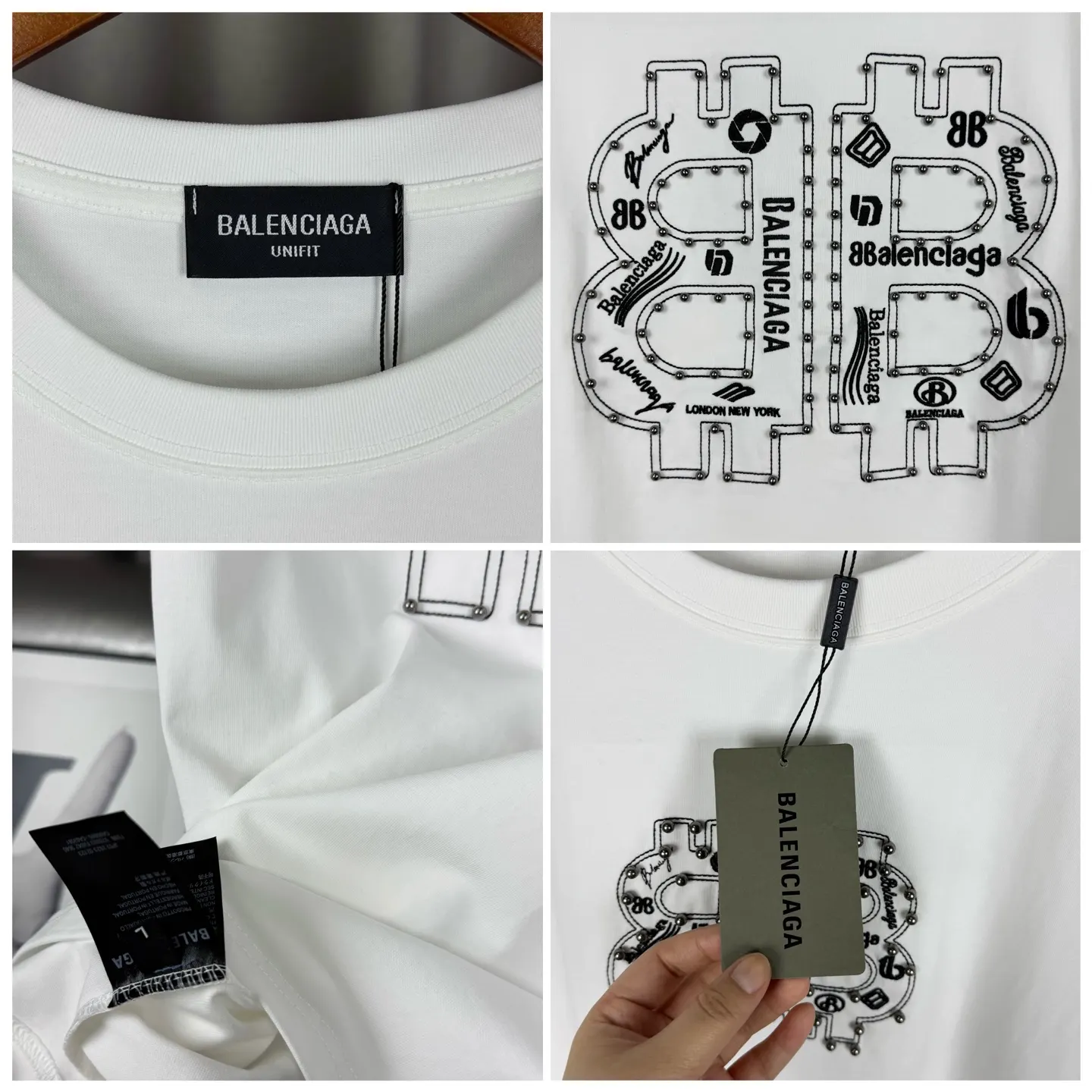 Balenciaga 黑色 純棉 Logo 短袖T恤(數字8) Balenciaga 黑色 純棉 Logo 短袖T恤(數字8)