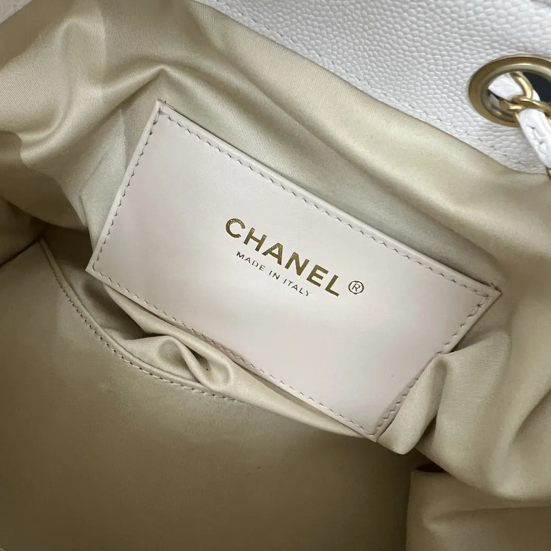 CHANEL 银灰色牛皮Hobo腋下包 金链款 复古款