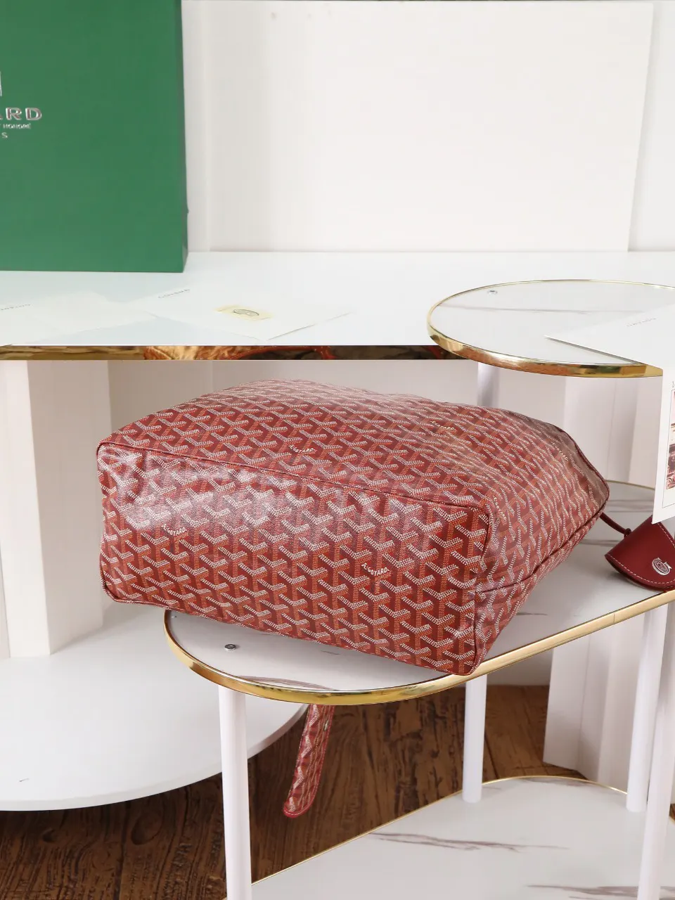 Goyard 紅色 帆布 腋下包 復古腋下背款