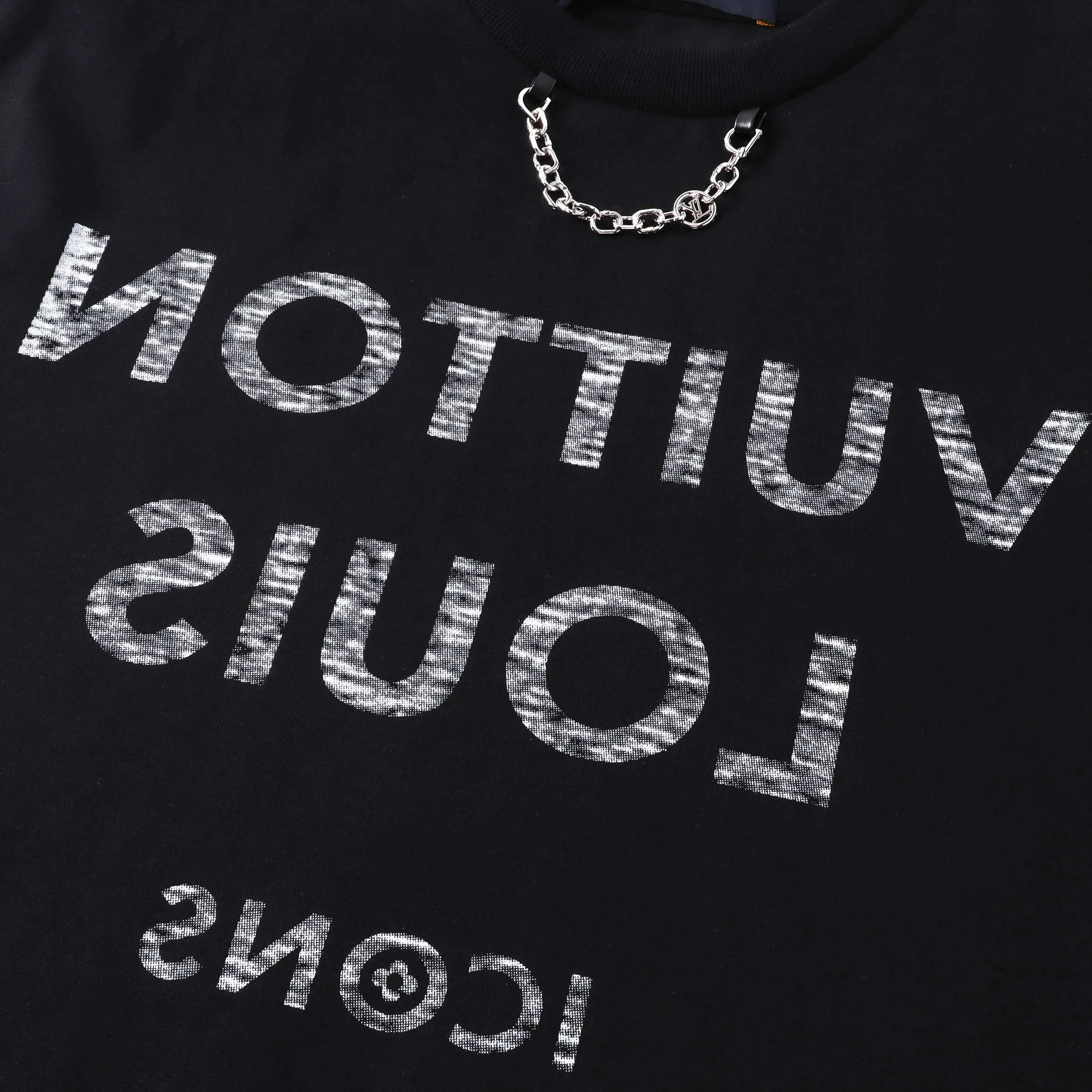 LV 黑色 Logo 字母 短袖T恤 休闲百搭款
