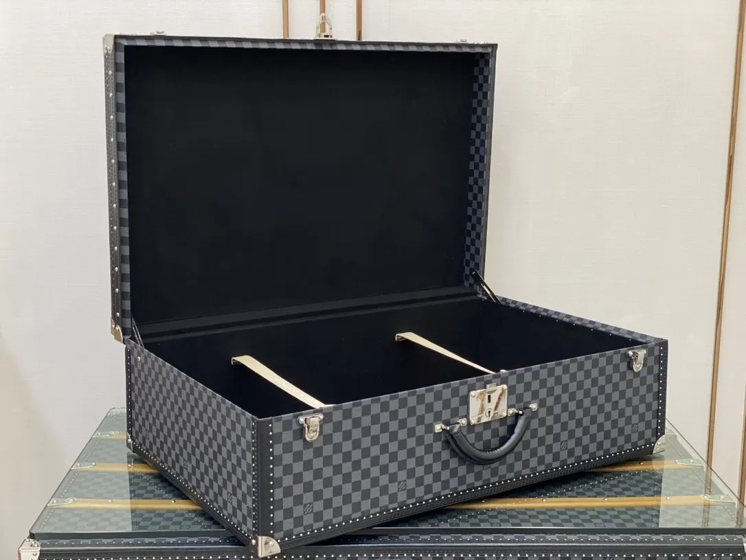 LV 金色 帆布 硬箱 纯铜五金 硬箱 著名的Alz 行李箱 旅行拉杆款 輕便出行款