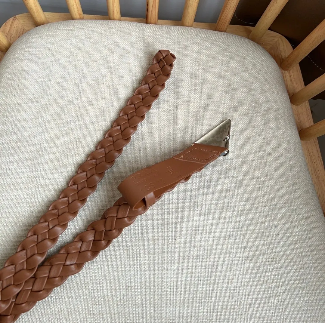 Prada Triangle Logo Belt