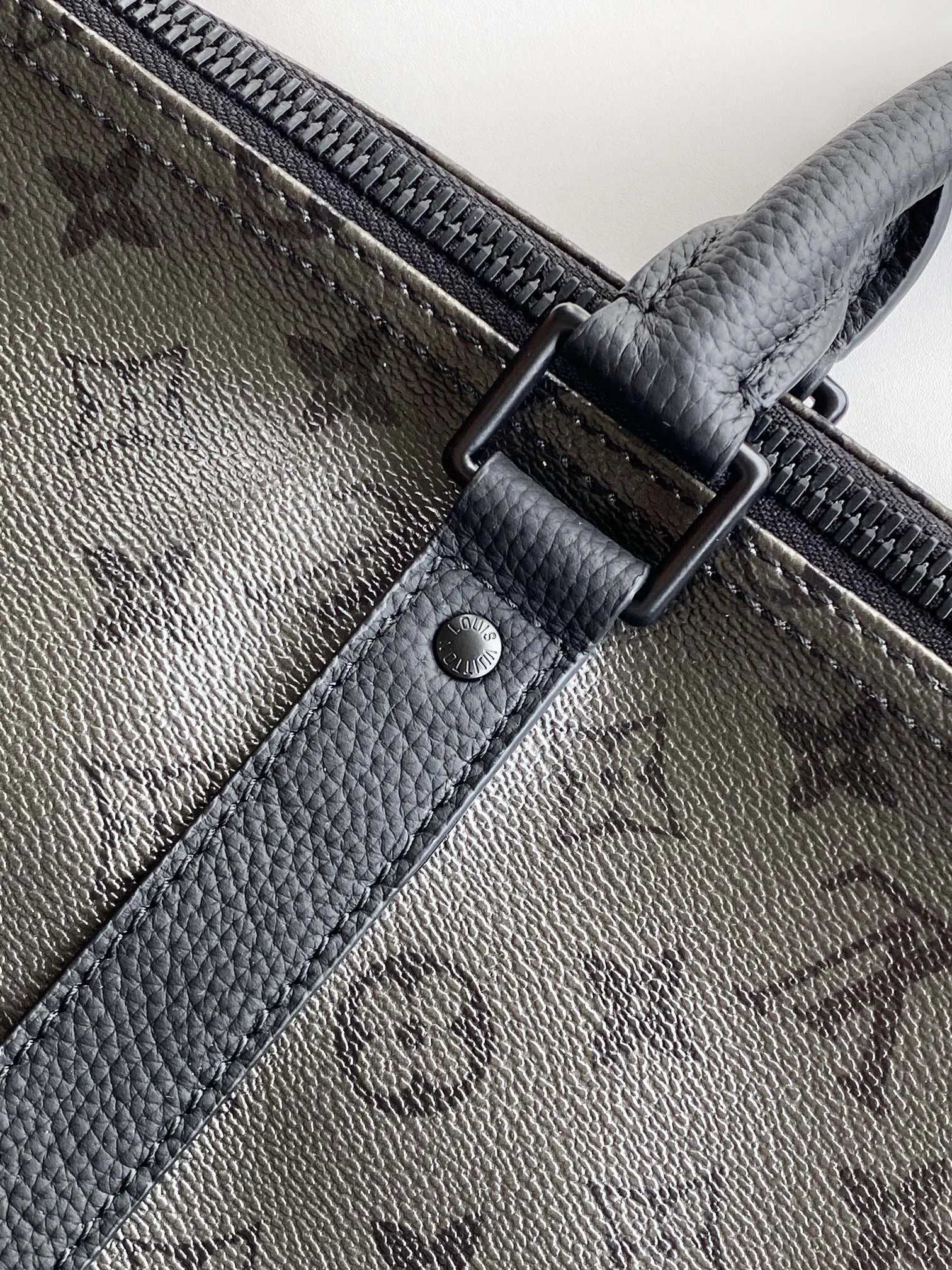 Keepall 灰色 牛皮 旅行袋 大容量旅行款