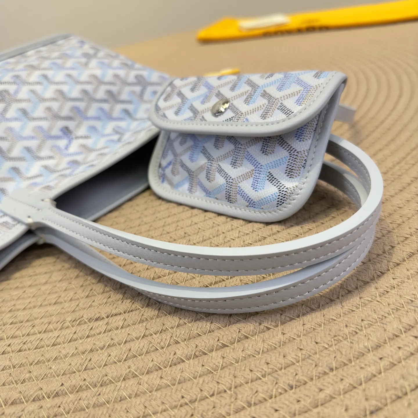 Goyard mini托特极地藍 戈雅Anjou Mini 托特包 大容量托特款