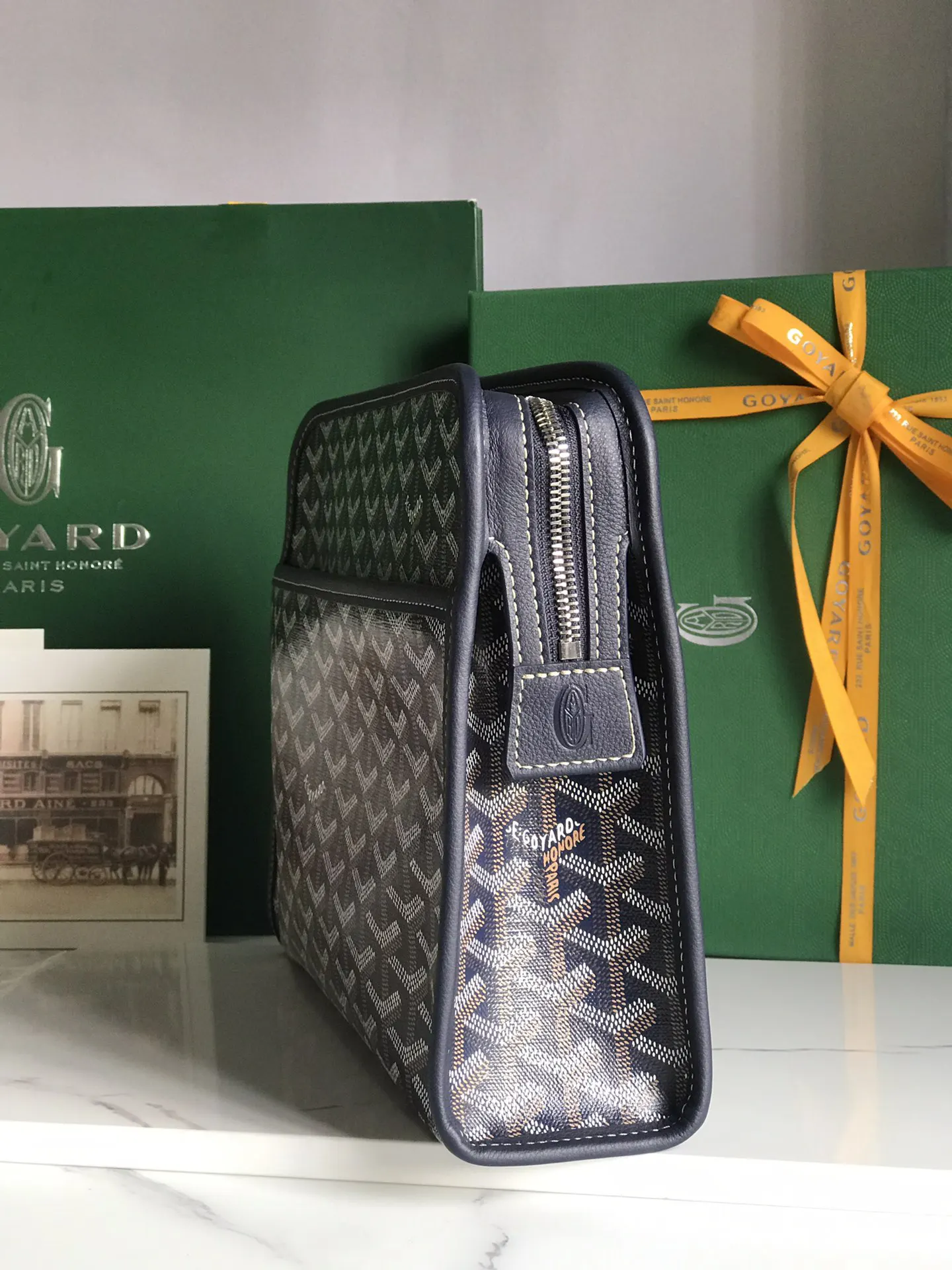 Goyard 黃色 牛皮 手拿包 精致手拿款