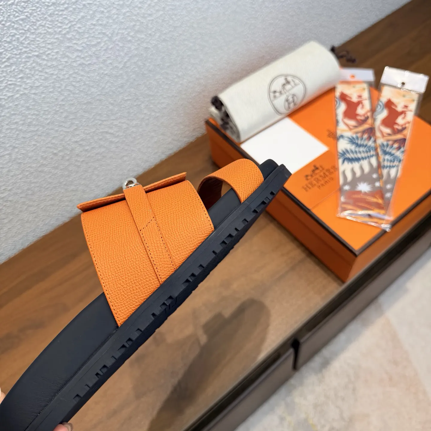Hermès Leather Slides