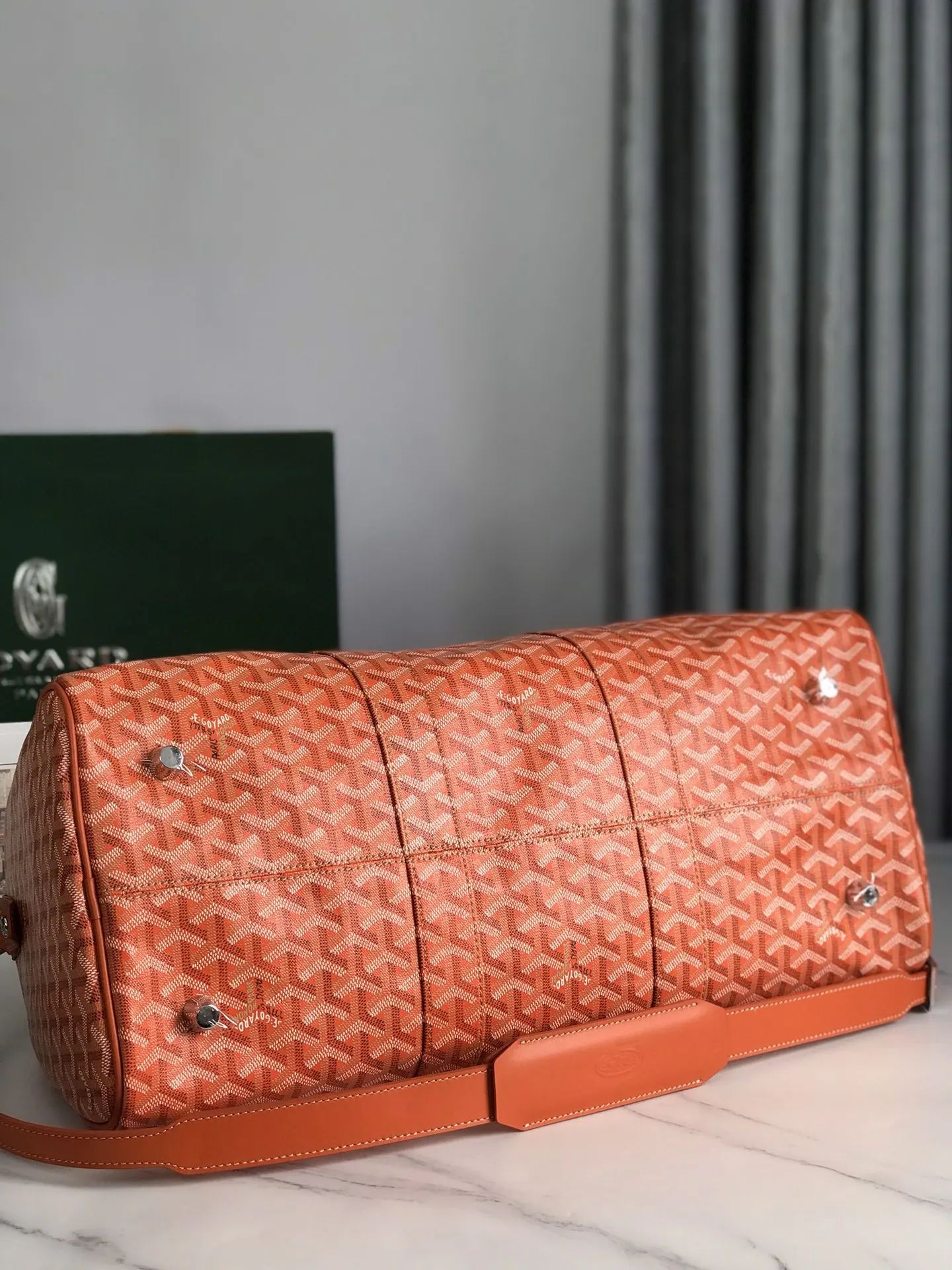 Goyard 深蓝 酒红 小牛皮 旅行包 大容量旅行款