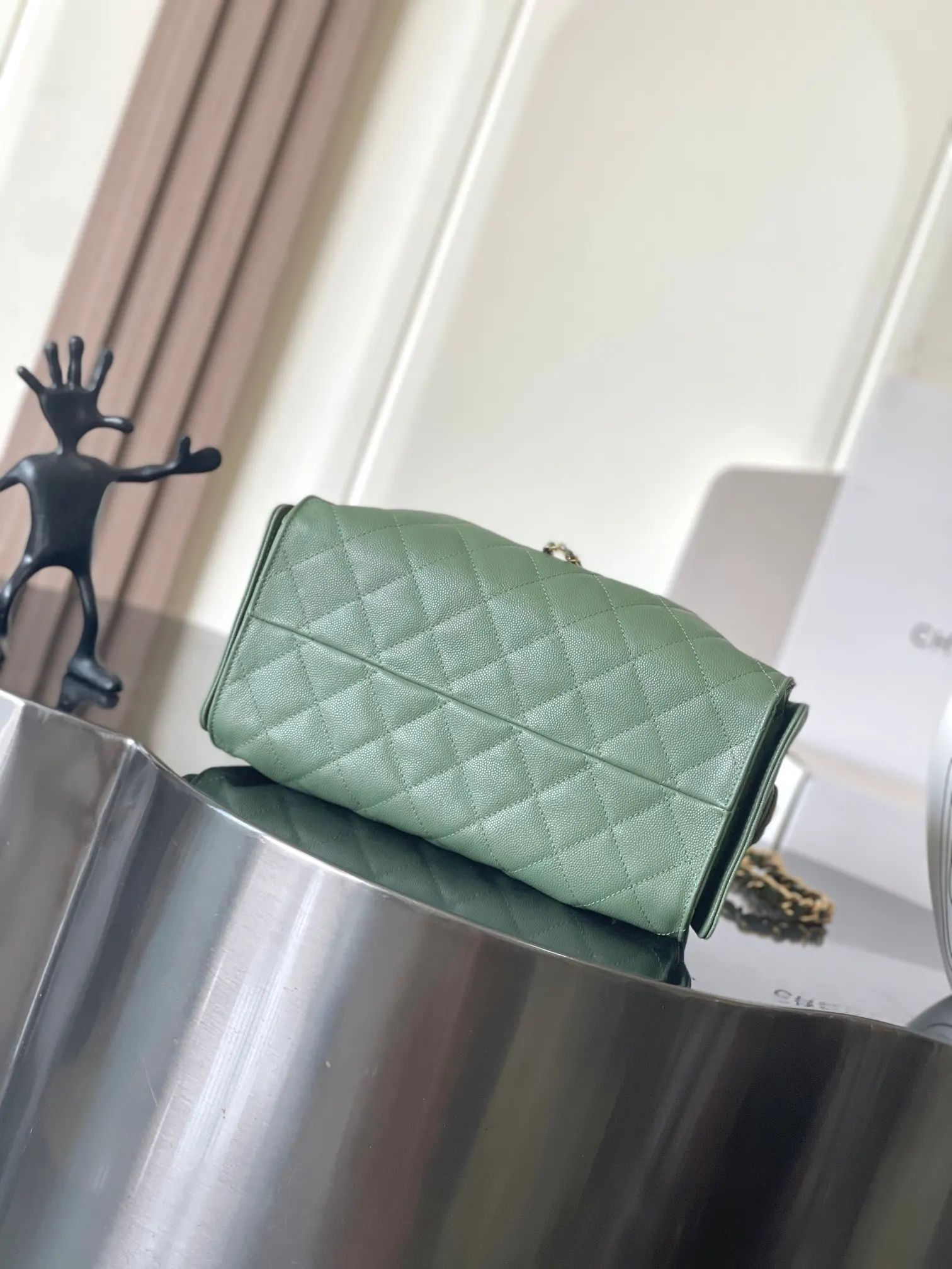 Chanel 绿色 皮革 腋下包