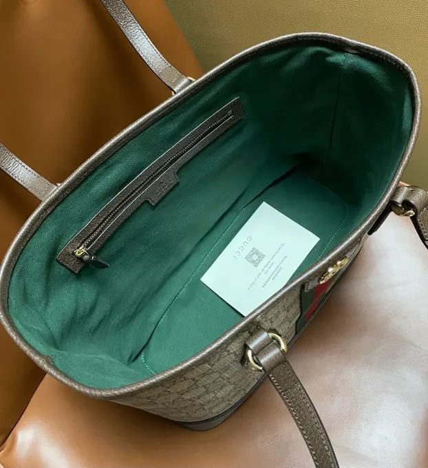 Gucci 棕色 米色 托特包 ▫ 尺 大容量托特款