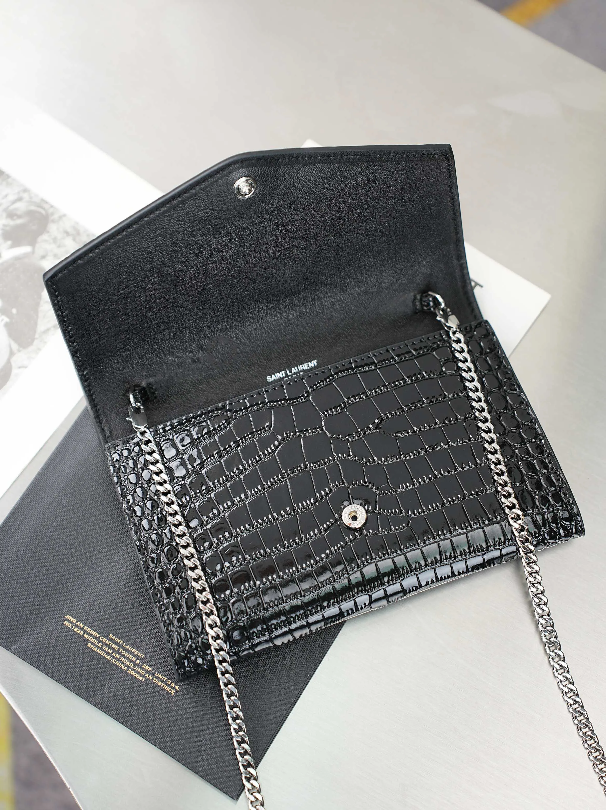 Black Chain Bag Leather