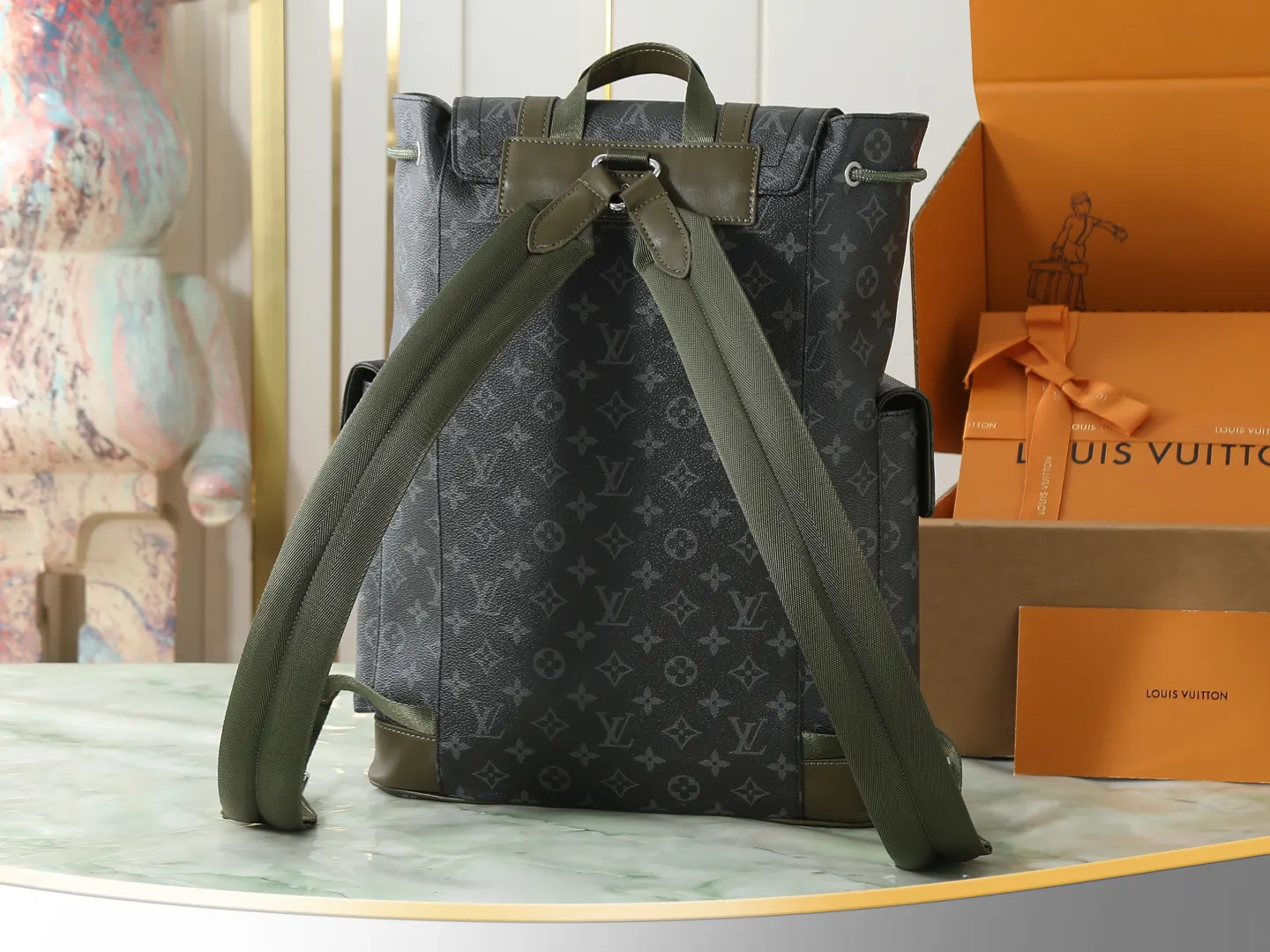 Green Backpack Canvas