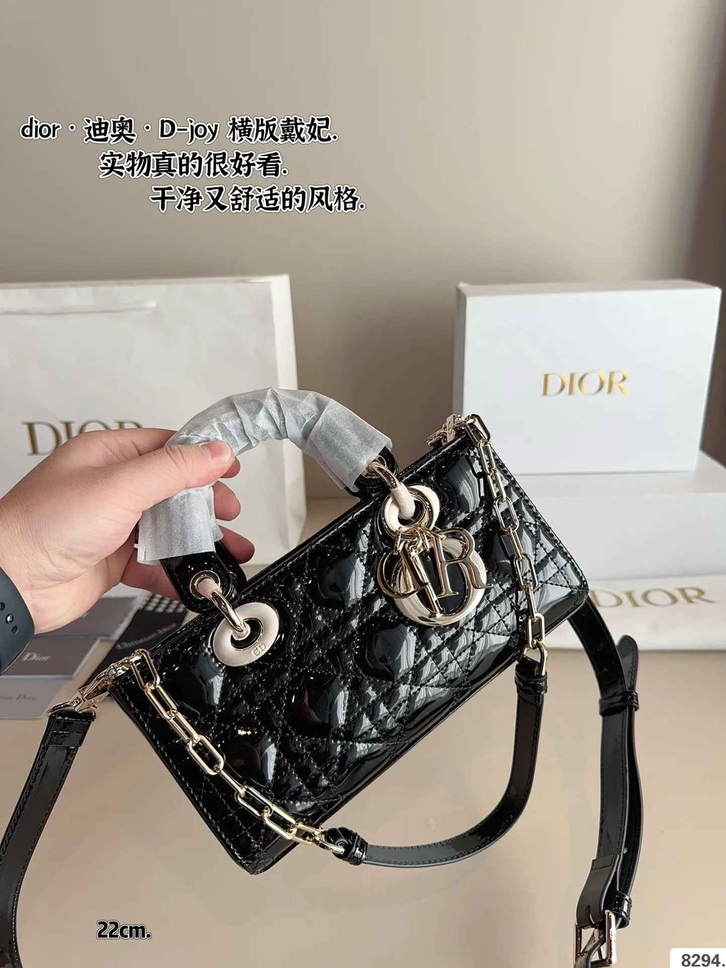 Dior 漆皮 全套 戴妃 横版 漆皮纹 夏日必备单 斜背包 輕便斜挎款
