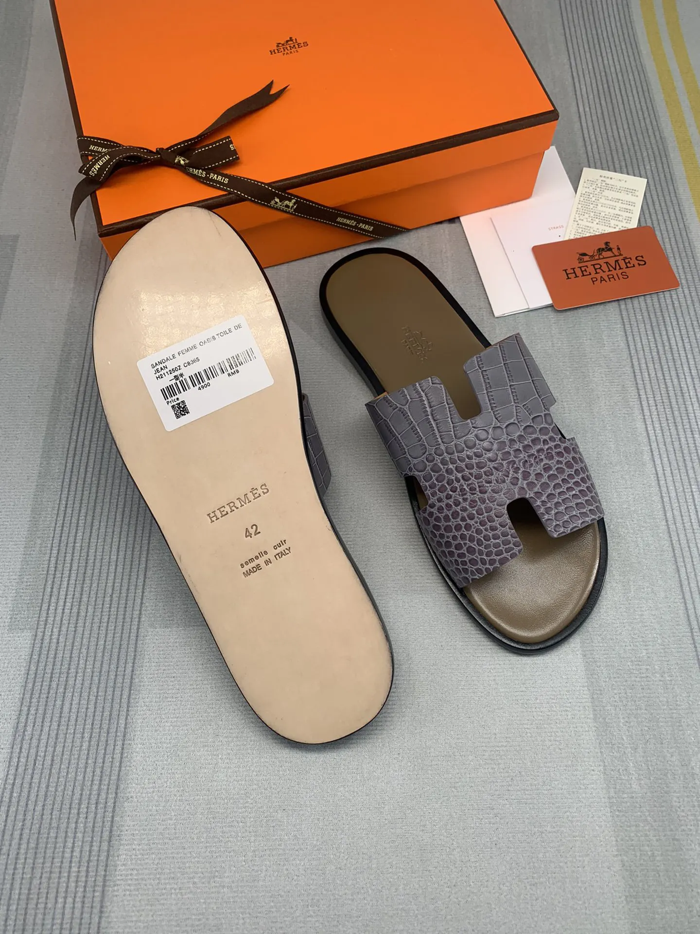 Hermès 小牛皮 拖鞋 舒适