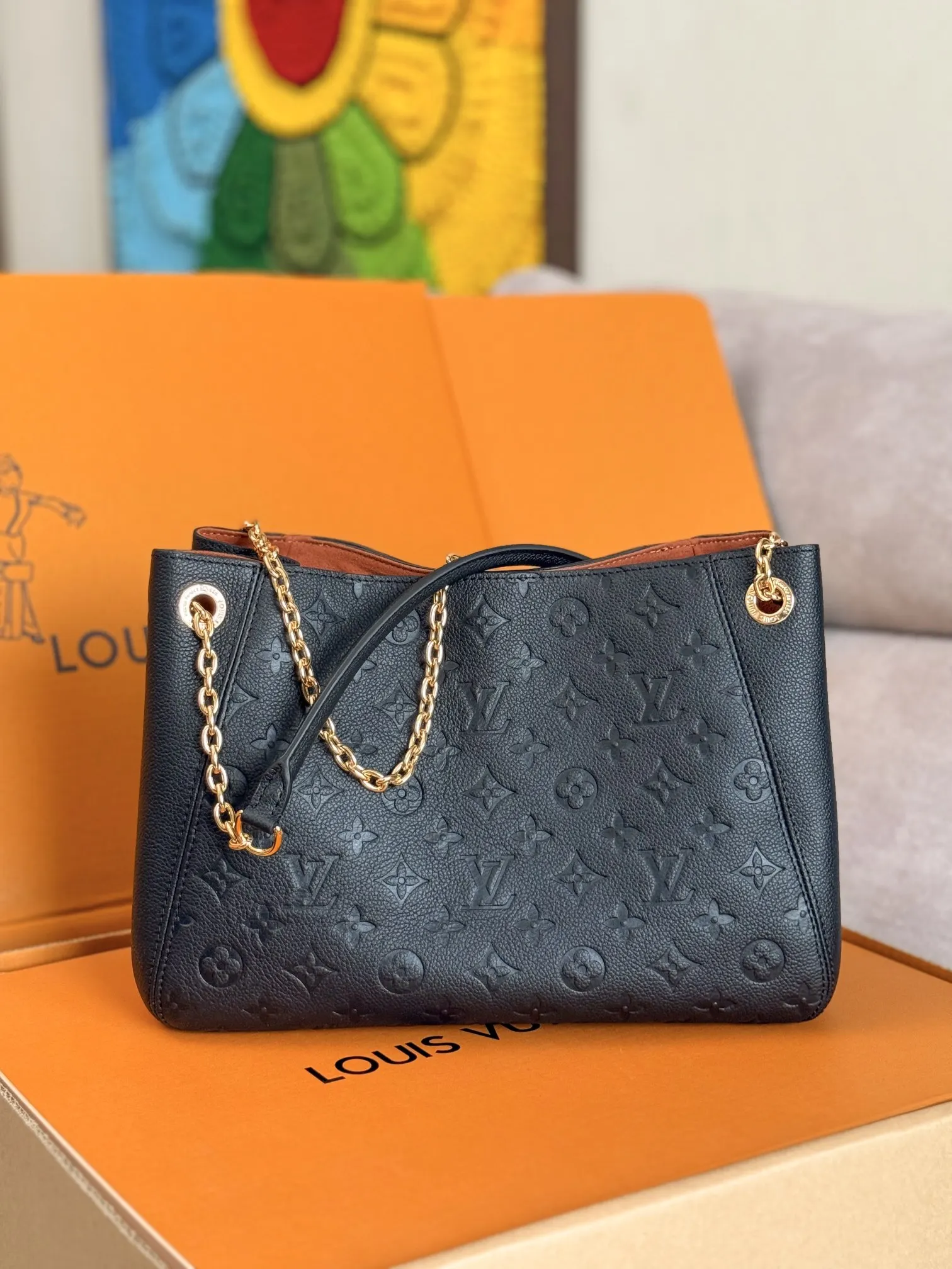LV 卡其 牛皮 鏈條包 精致鏈條款
