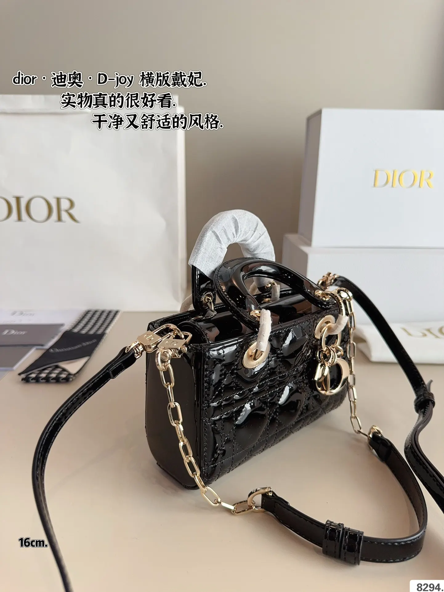 Dior 漆皮 全套 戴妃 横版 漆皮纹 夏日必备单 斜背包 輕便斜挎款