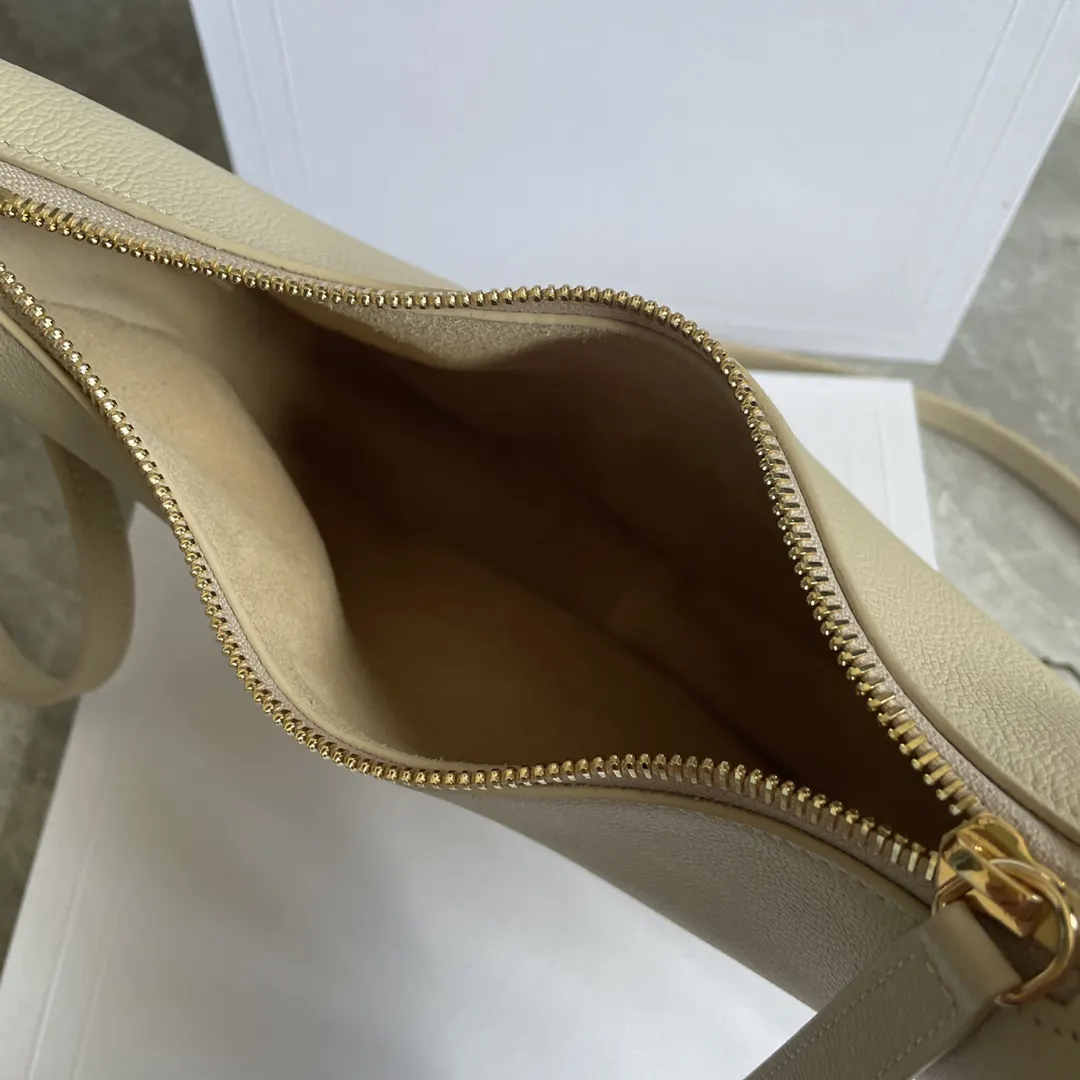 Beige Crossbody Bag Commuter Lightweight Leather