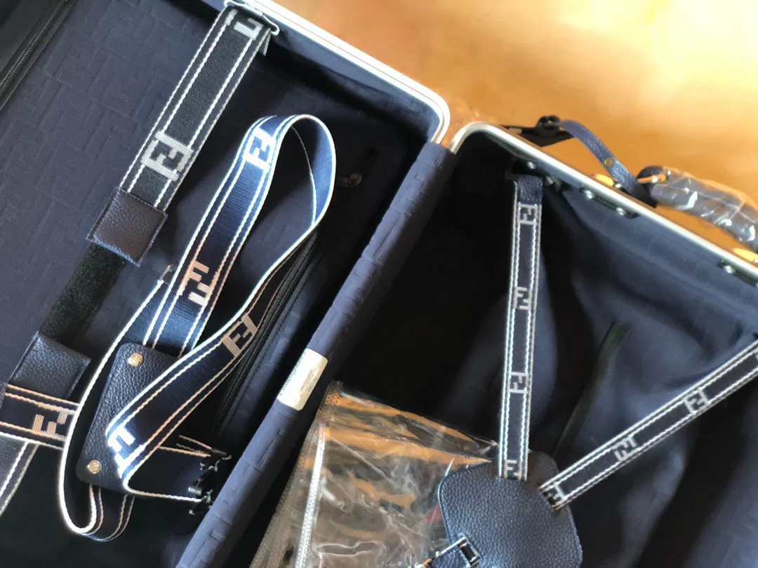 Black Blue Suitcase Travel Lightweight