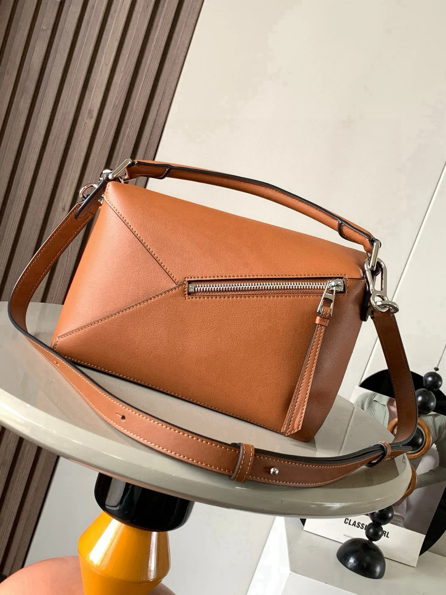 Brown Clutch Bag Leather