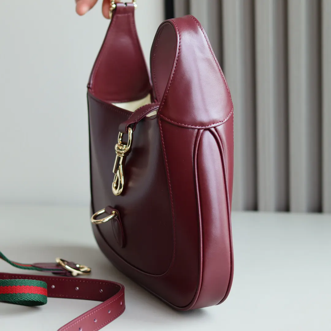 Red Gold Hobo Shoulder Bag Vintage