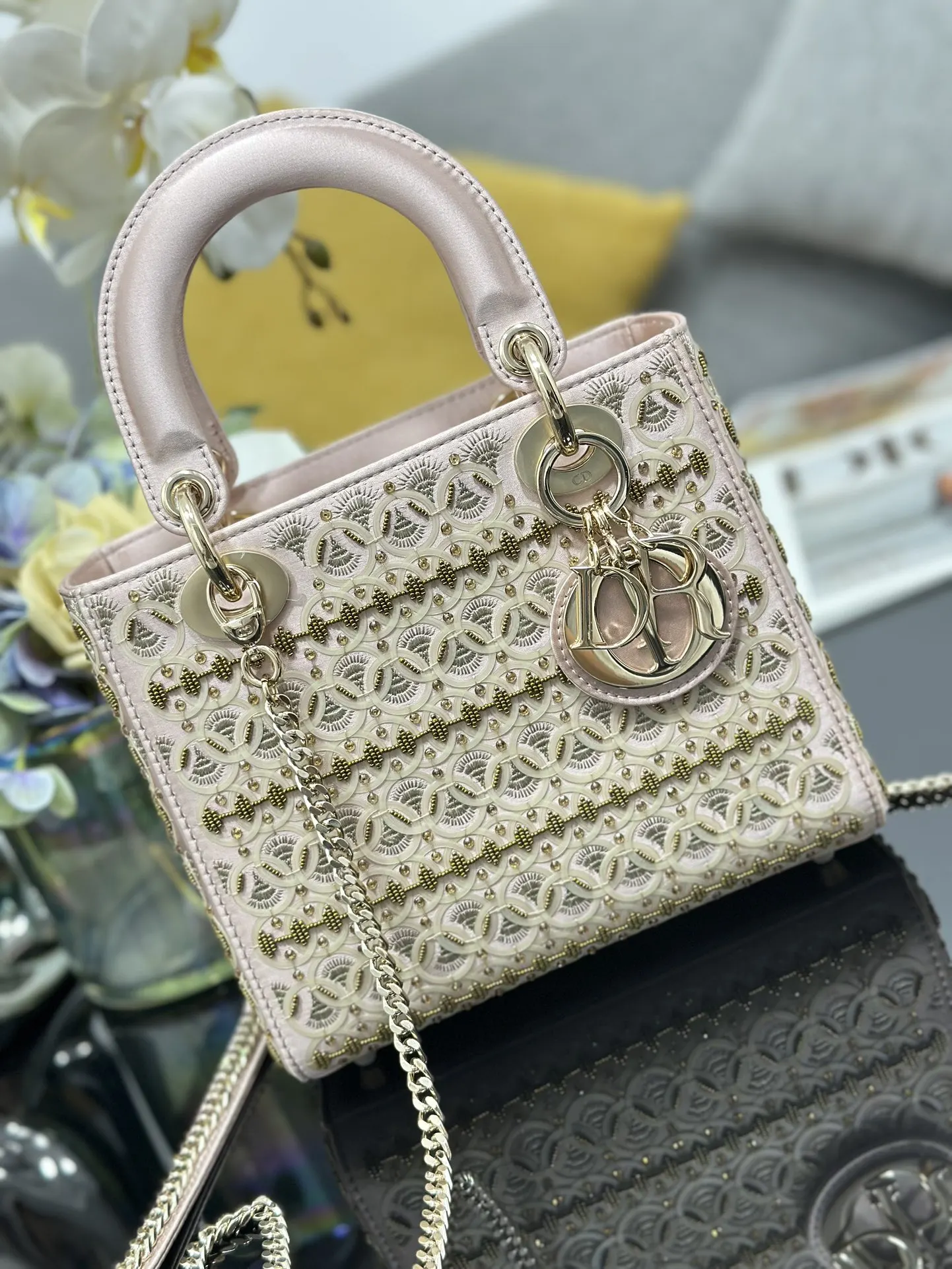 Dior Lady 金色 斜挎包 轻便斜挎款