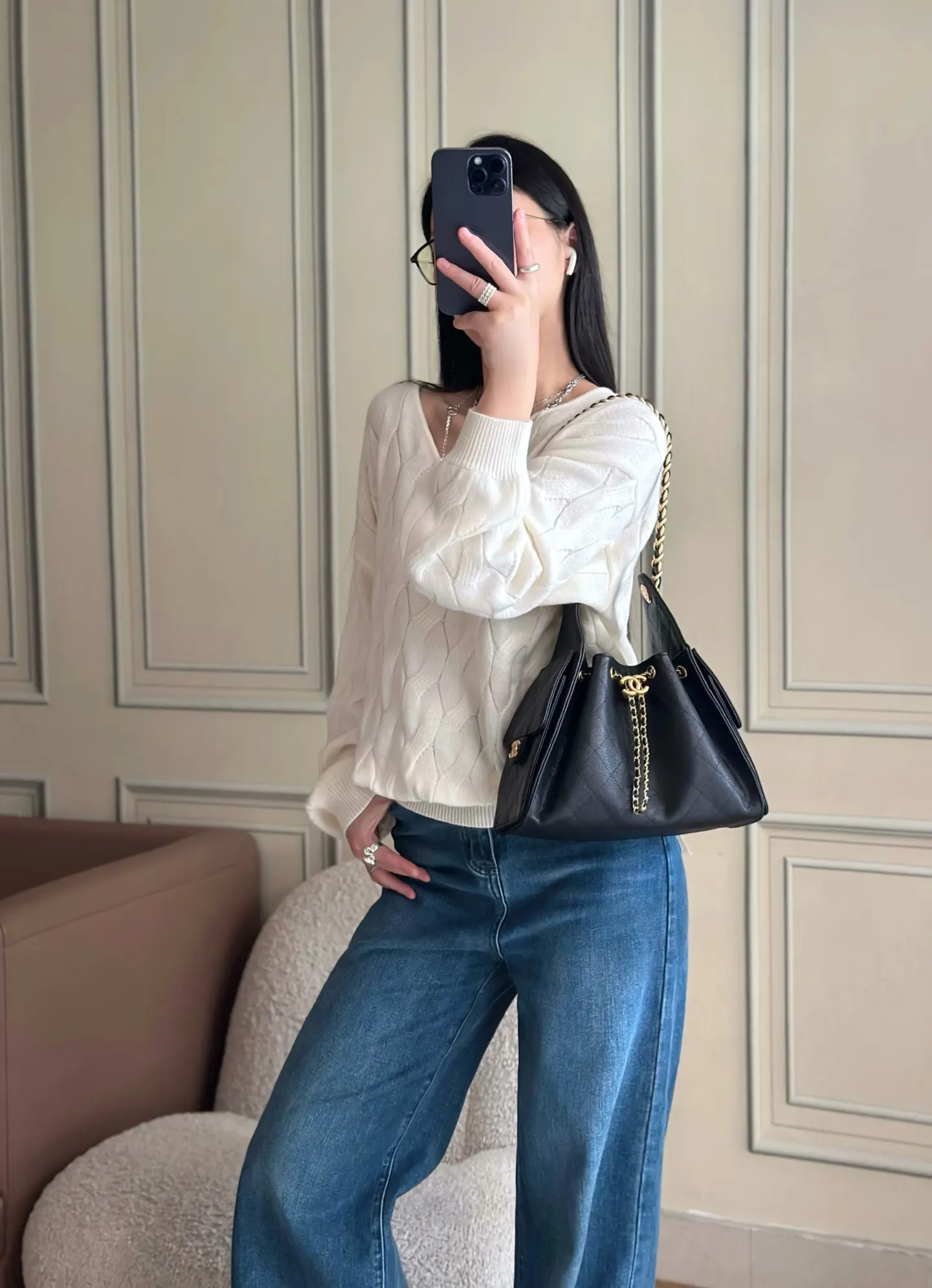 CHANEL Hobo 牛皮 腋下包 复古腋下背款