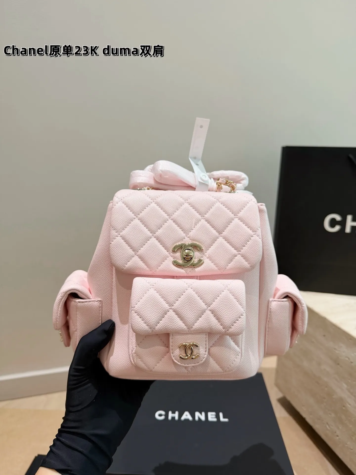 CHANEL 皮革 双盒 Duma雙肩包 質感满分又耐用 实用雙肩款