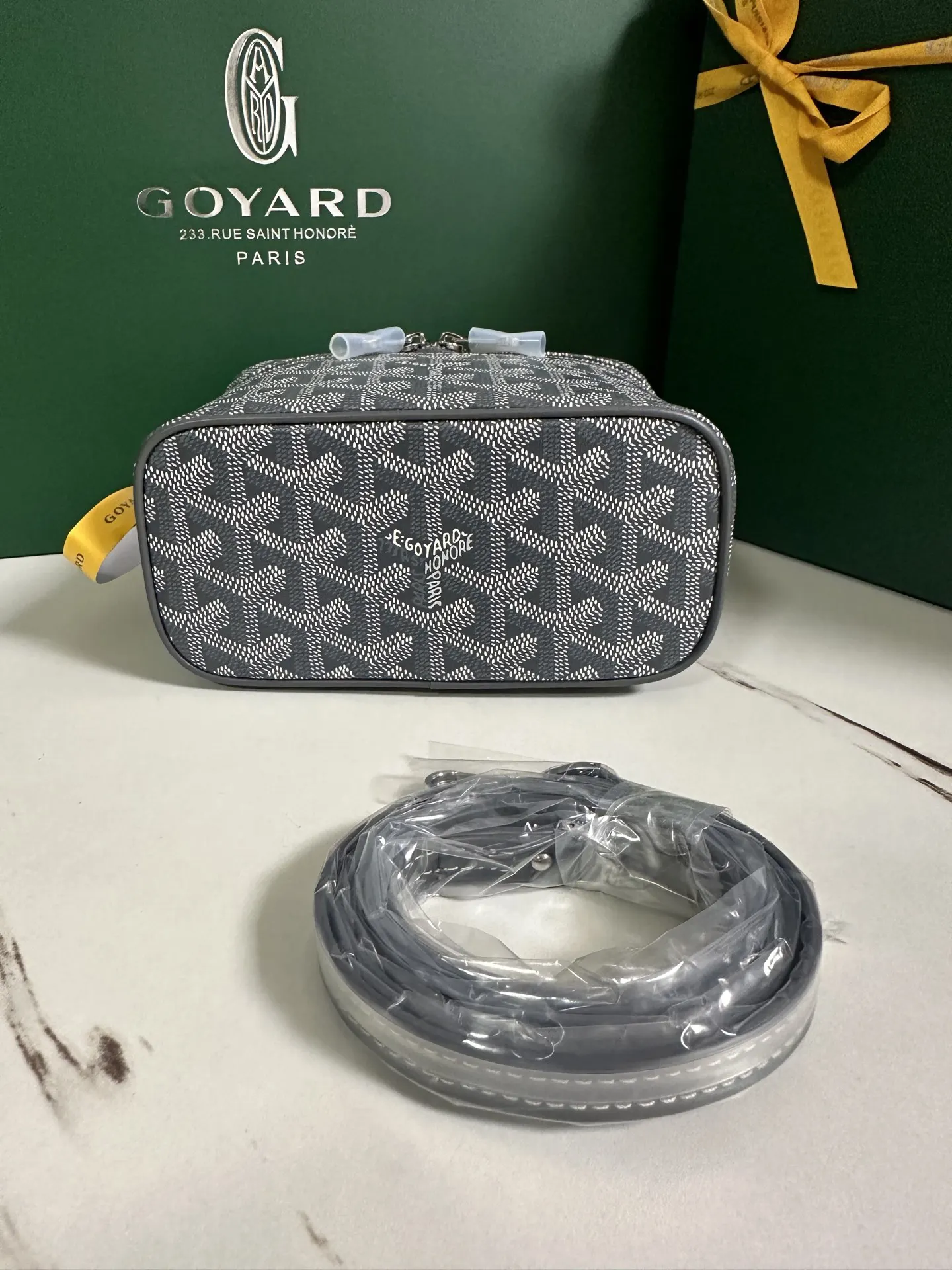 Goyard Yellow Cosmetic Pouch Leather