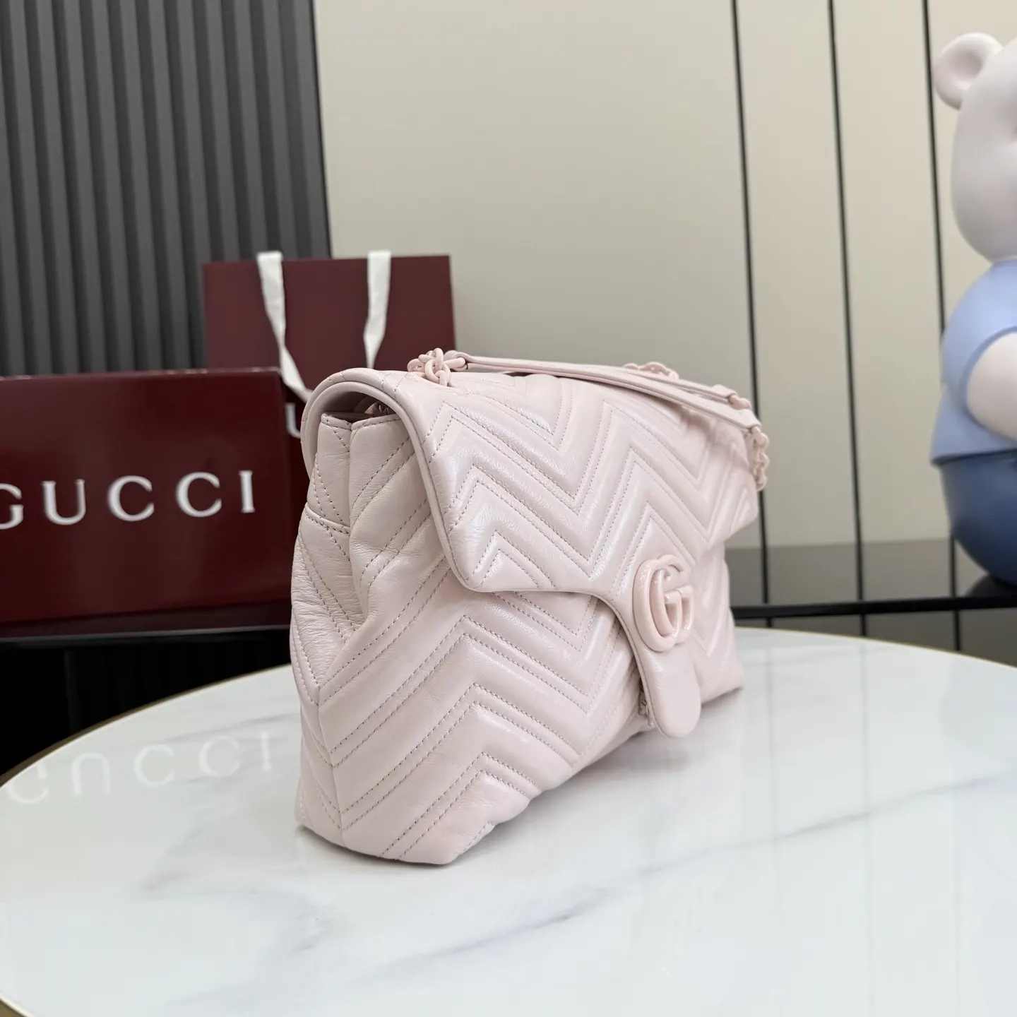 Pink Chain Bag Leather