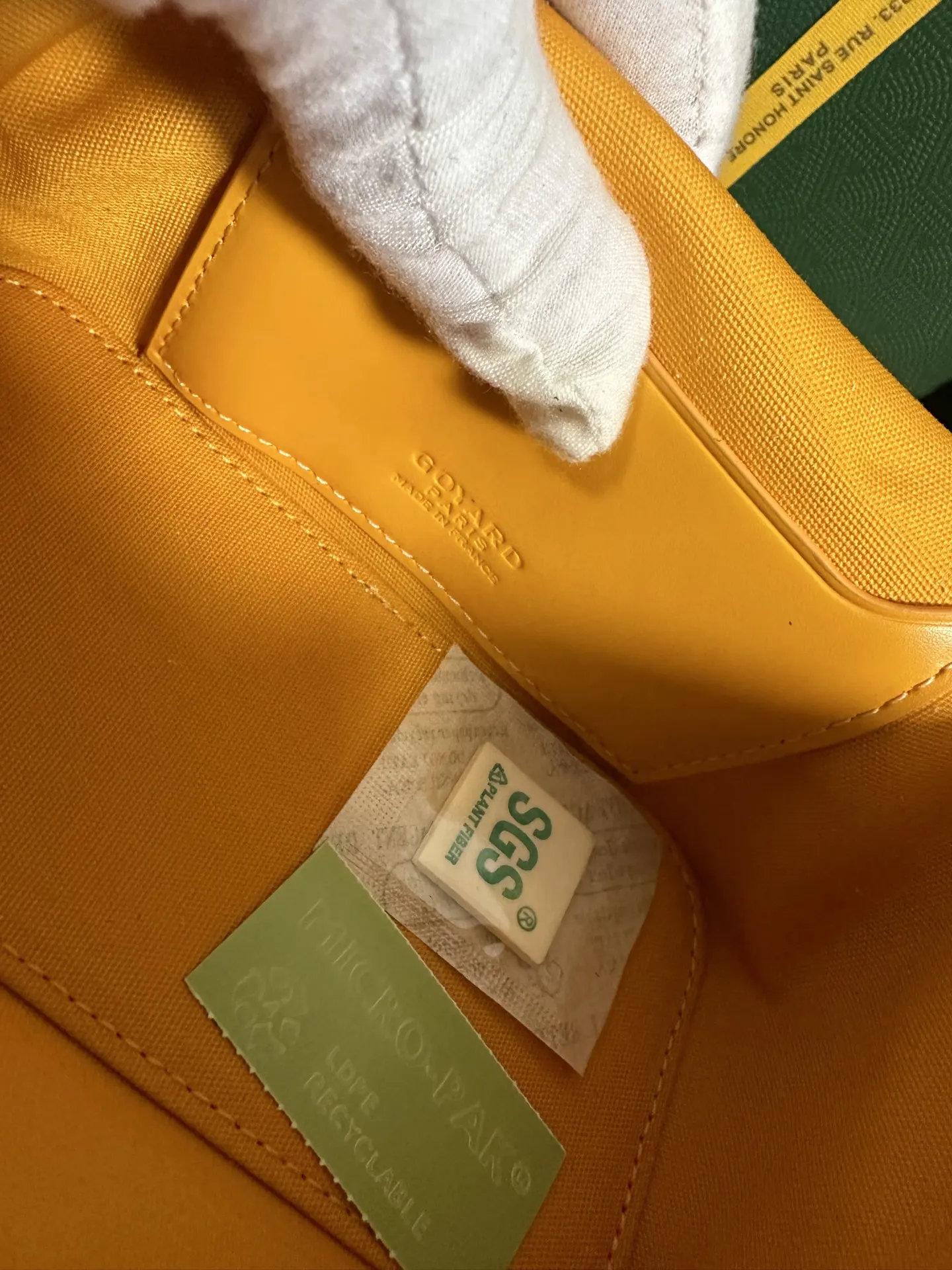 Goyard 黄色 小牛皮 化妆包 便携收纳款
